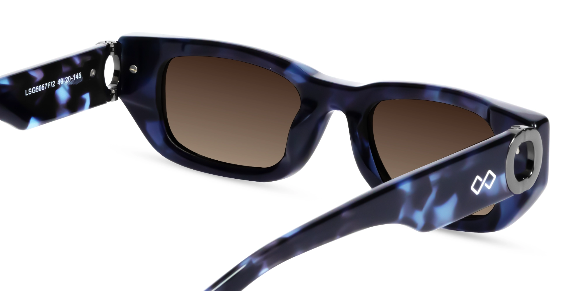 Rectangle Brown Polarised Tint Sunglasses-5