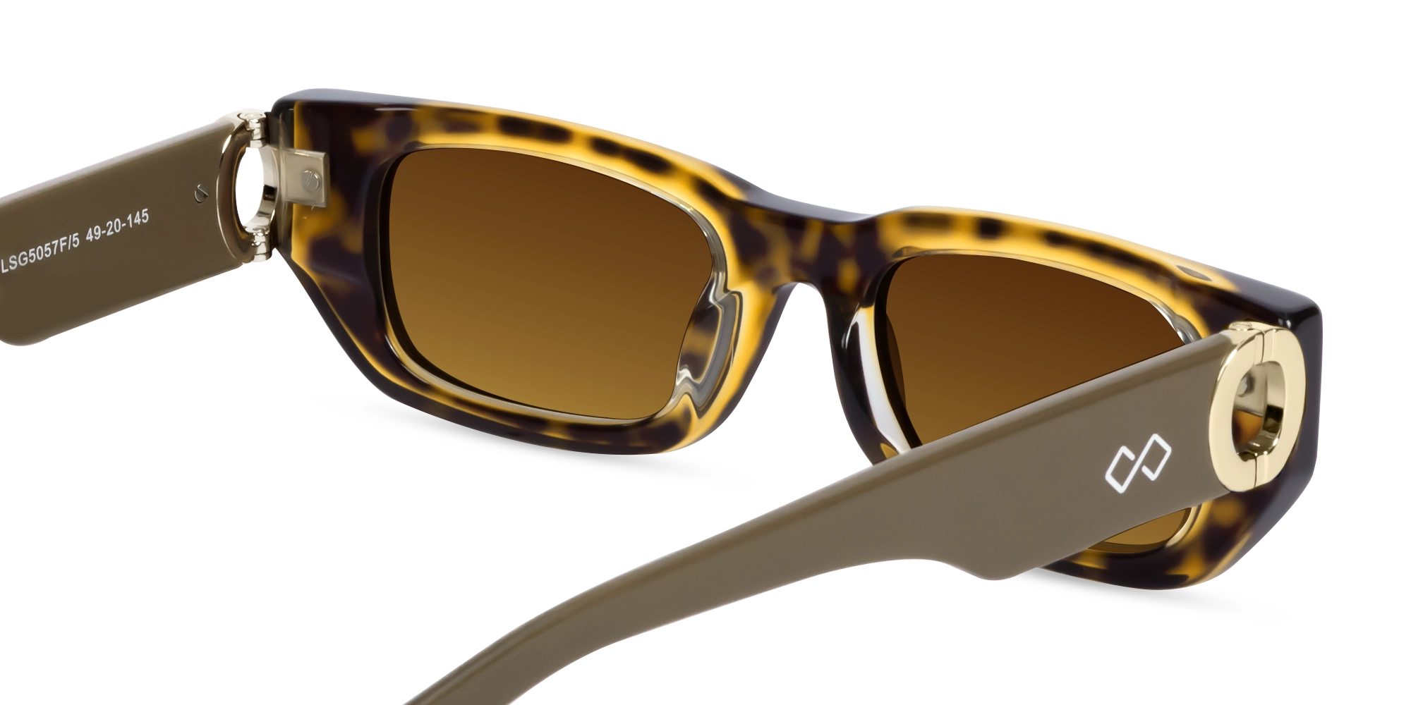 Rectangle Full-Rim Acetate Sunglasses-5