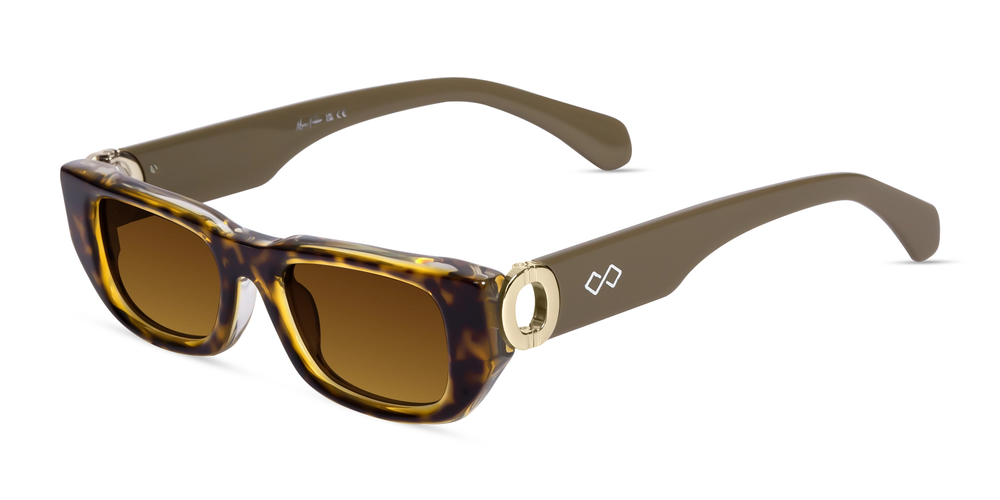 Rectangle Full-Rim Acetate Sunglasses-3