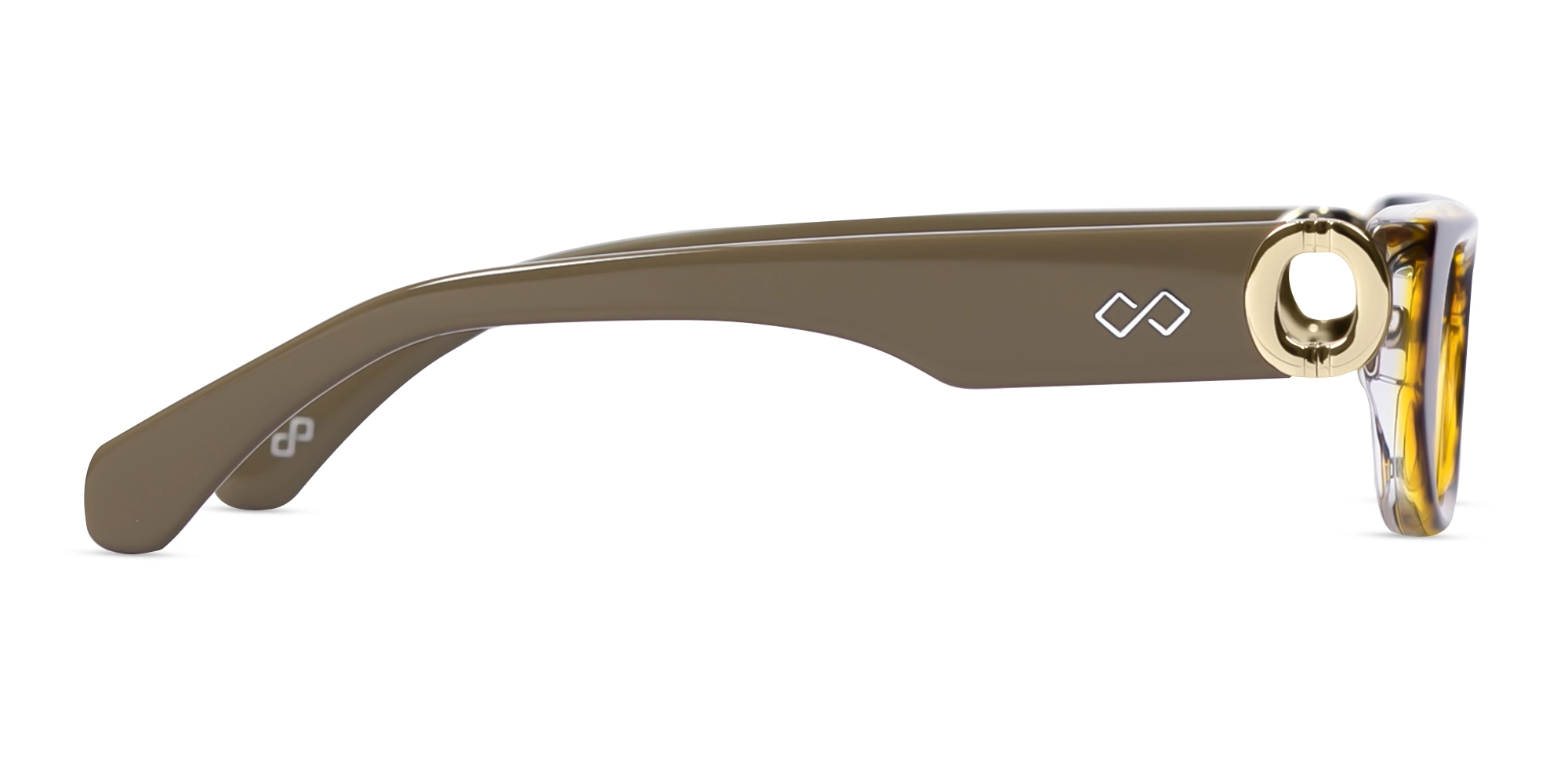 Crystal Honey Tortoise Rectangle Glasses