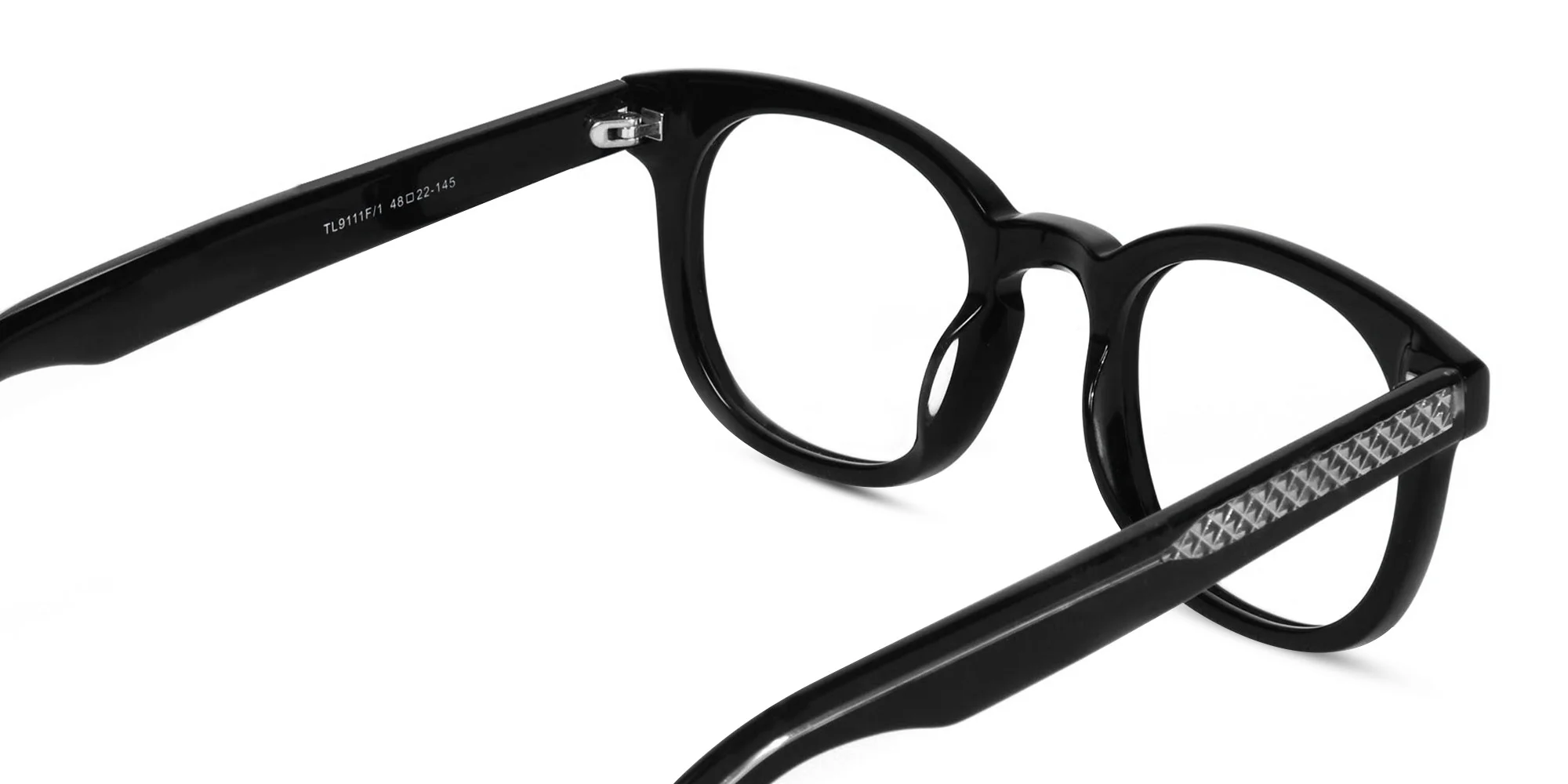 Black Full Rim Square Glasses-5