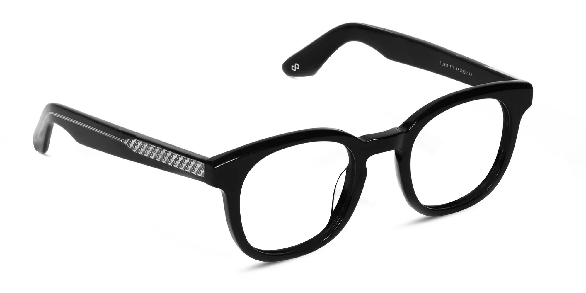 Black Full Rim Square Glasses-2