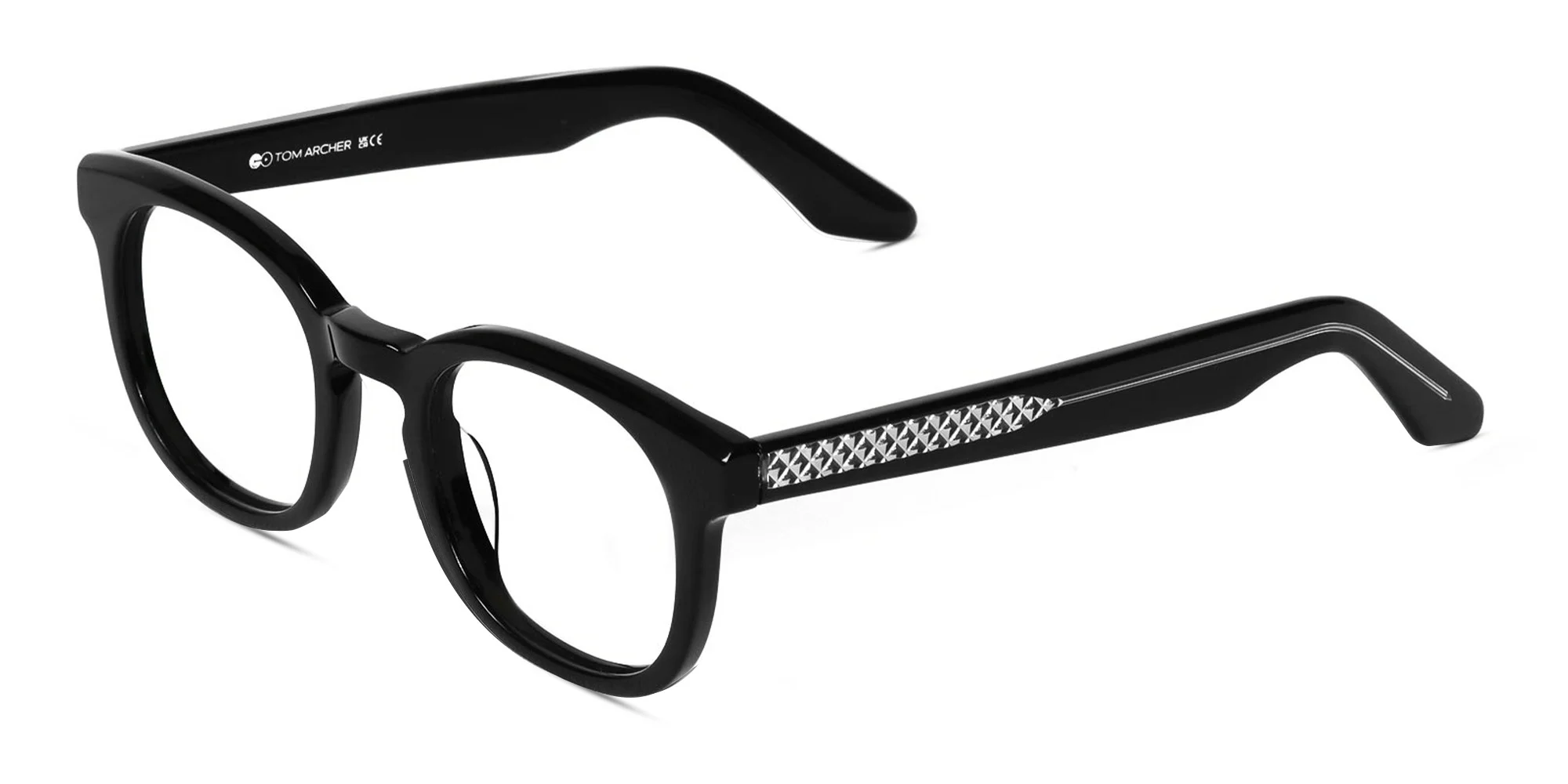 Black Full Rim Square Glasses-3