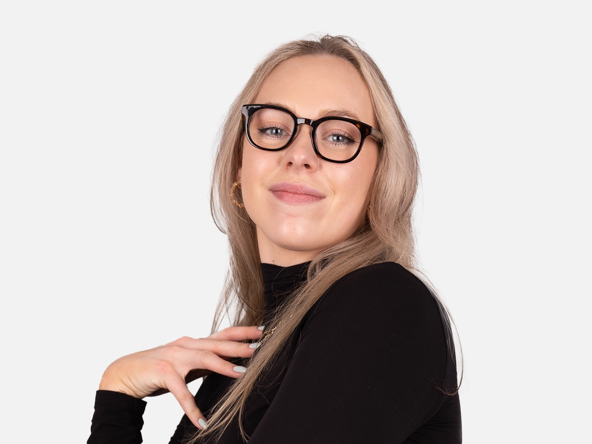 Square Tortoise Shell Glasses- 55