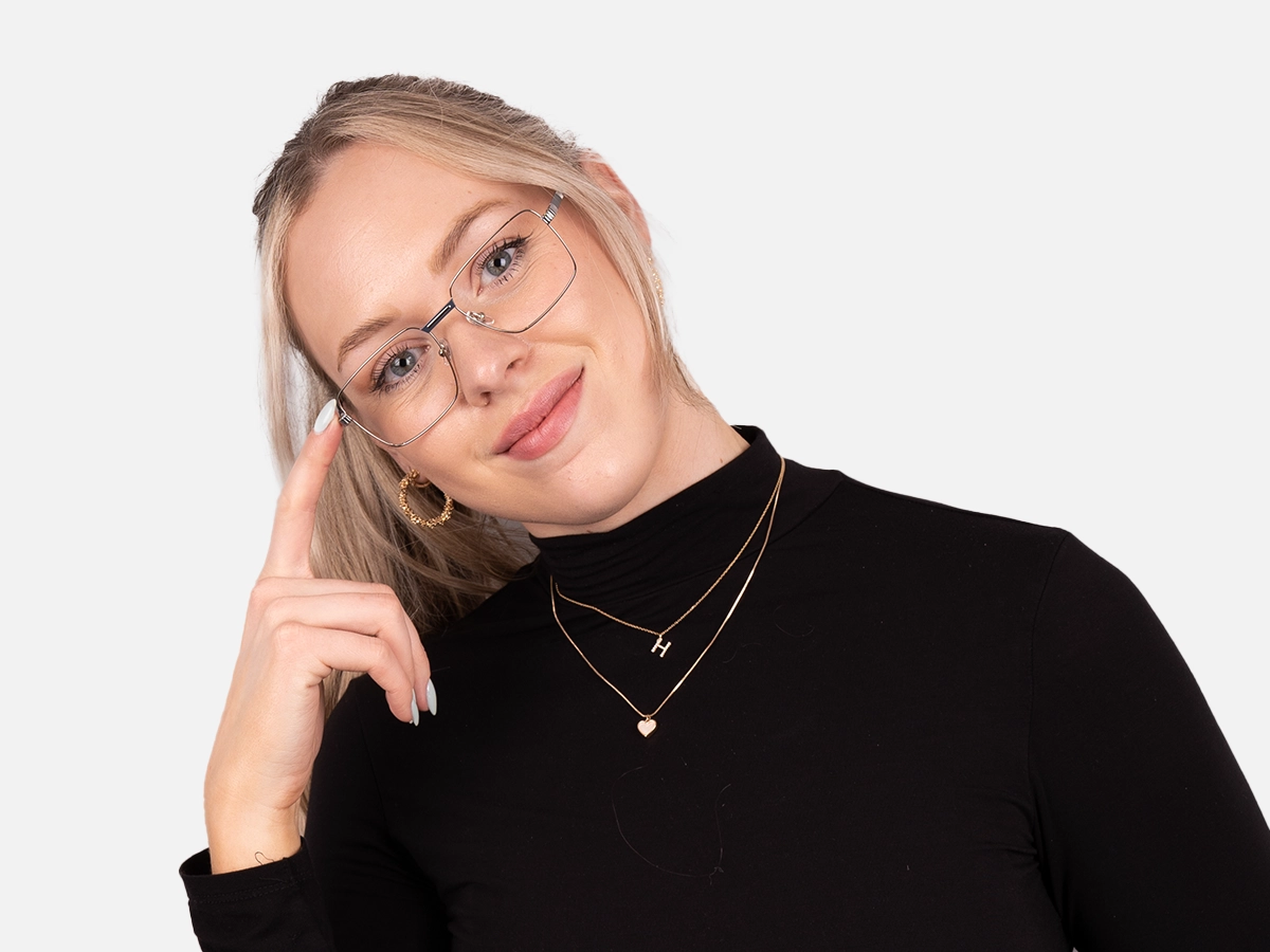 Silver Framed Eyeglasses-53