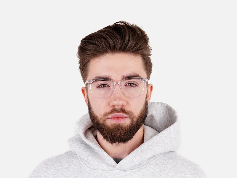 crystal clear or transparent round glasses frames-2