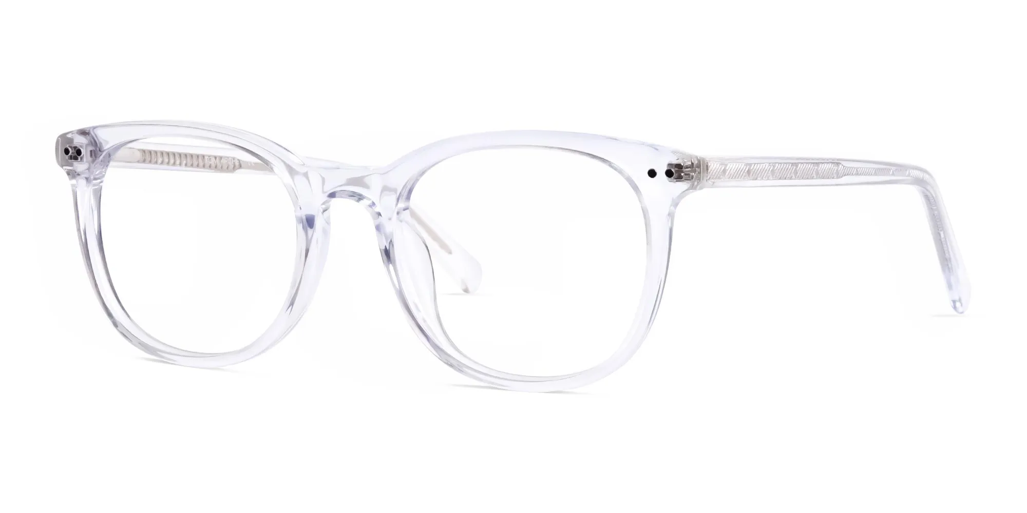 crystal clear or transparent round glasses frames-2