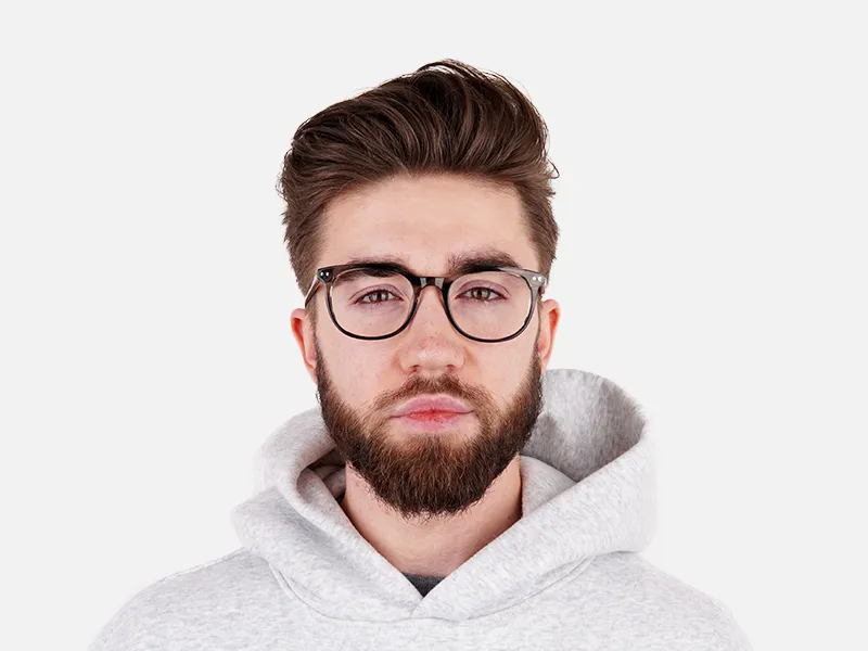 grey tortoise shell square round full rim glasses frames -2