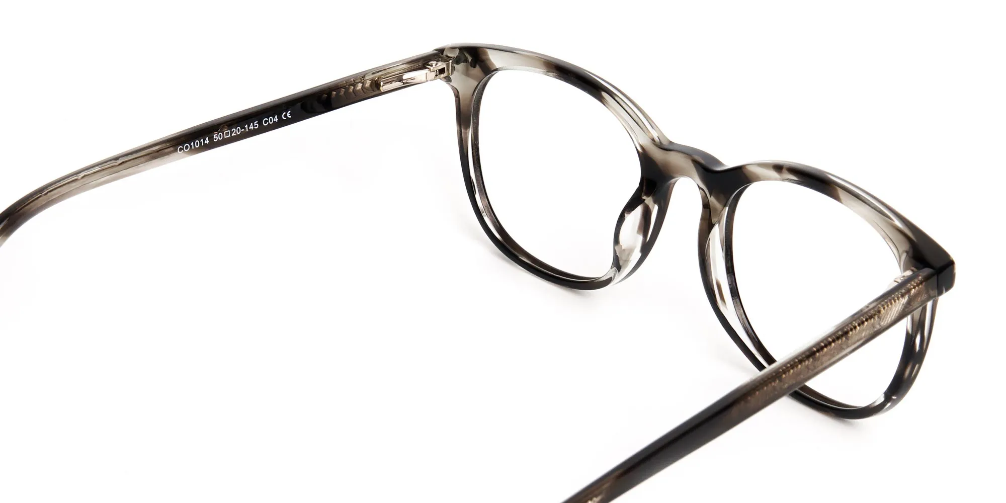 grey tortoise shell square round full rim glasses frames -2