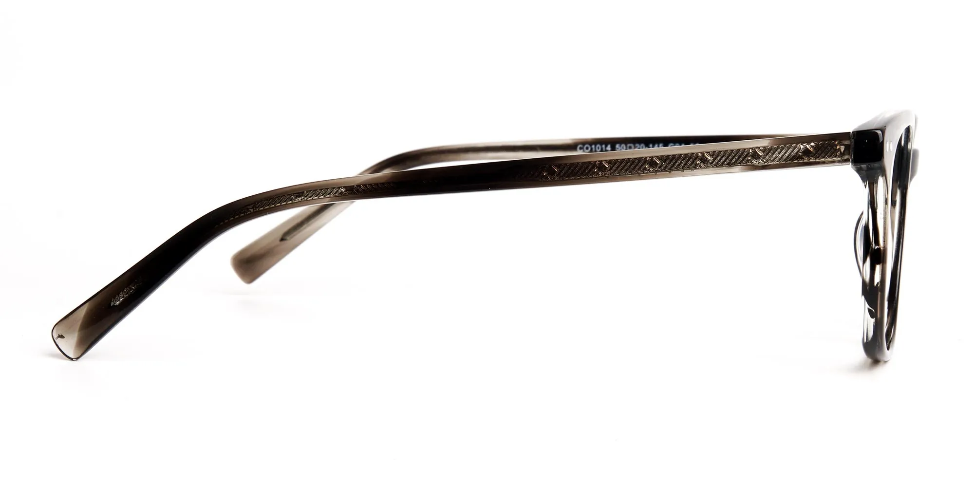 grey tortoise shell square round full rim glasses frames -2