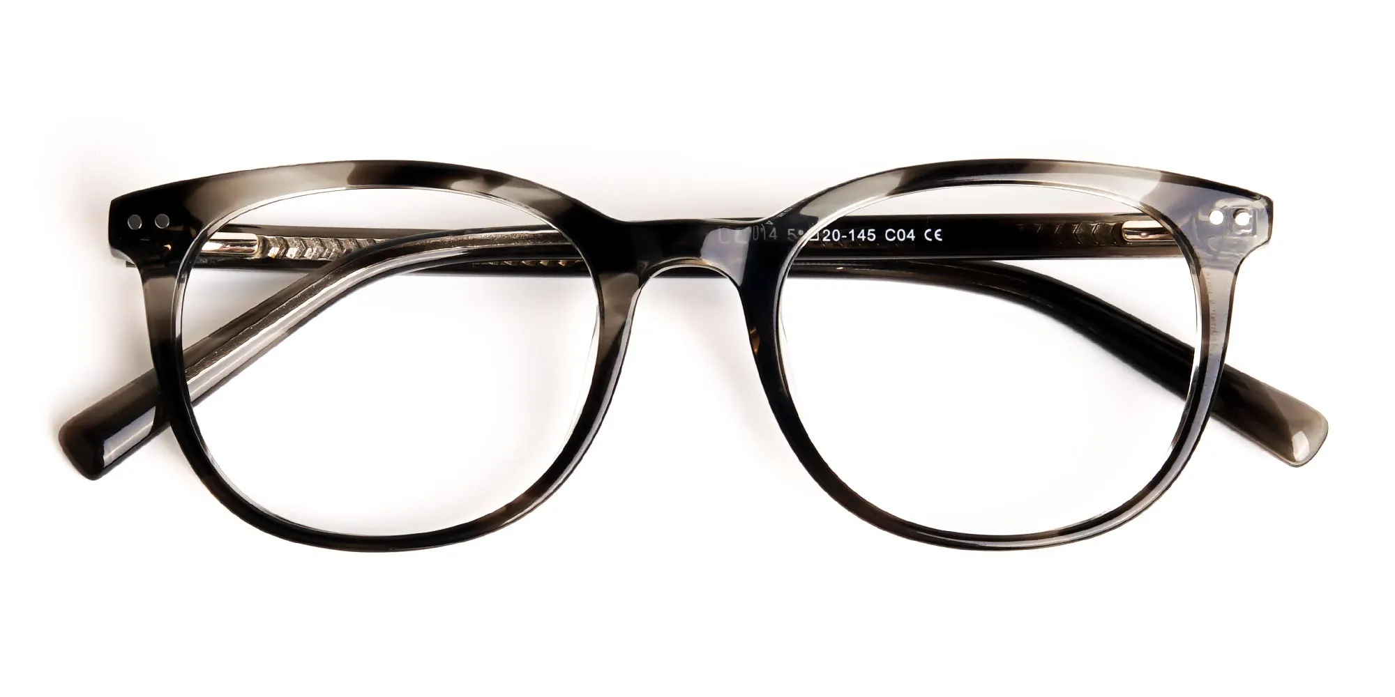 grey tortoise shell square round full rim glasses frames -2