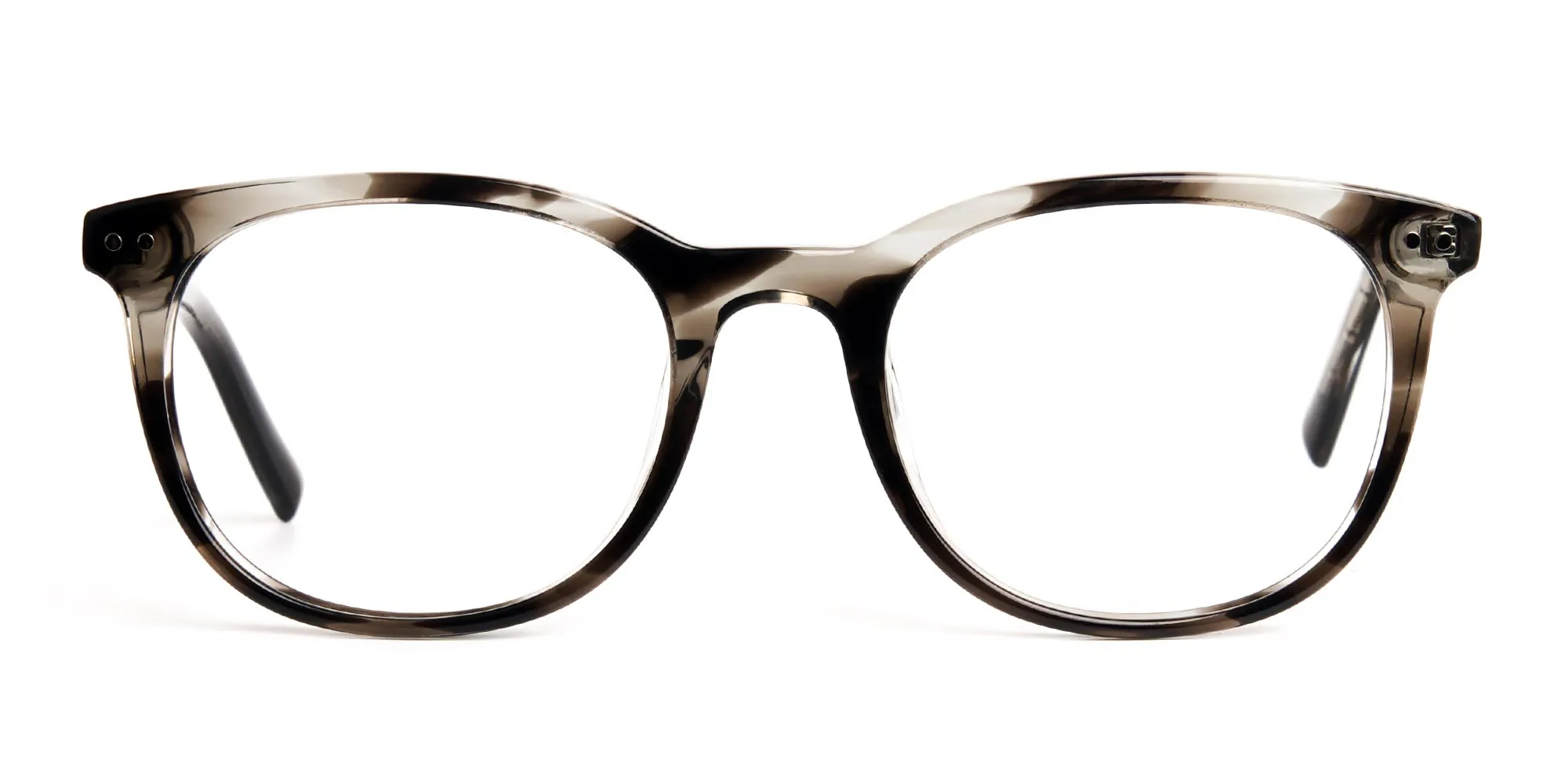 grey tortoise shell square round full rim glasses frames -2
