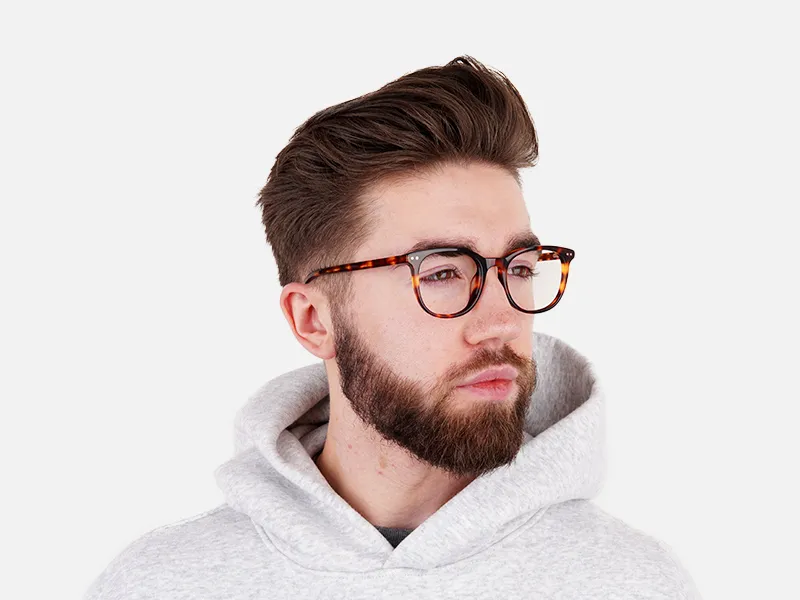 tortoise shell square round full rim glasses frames-2