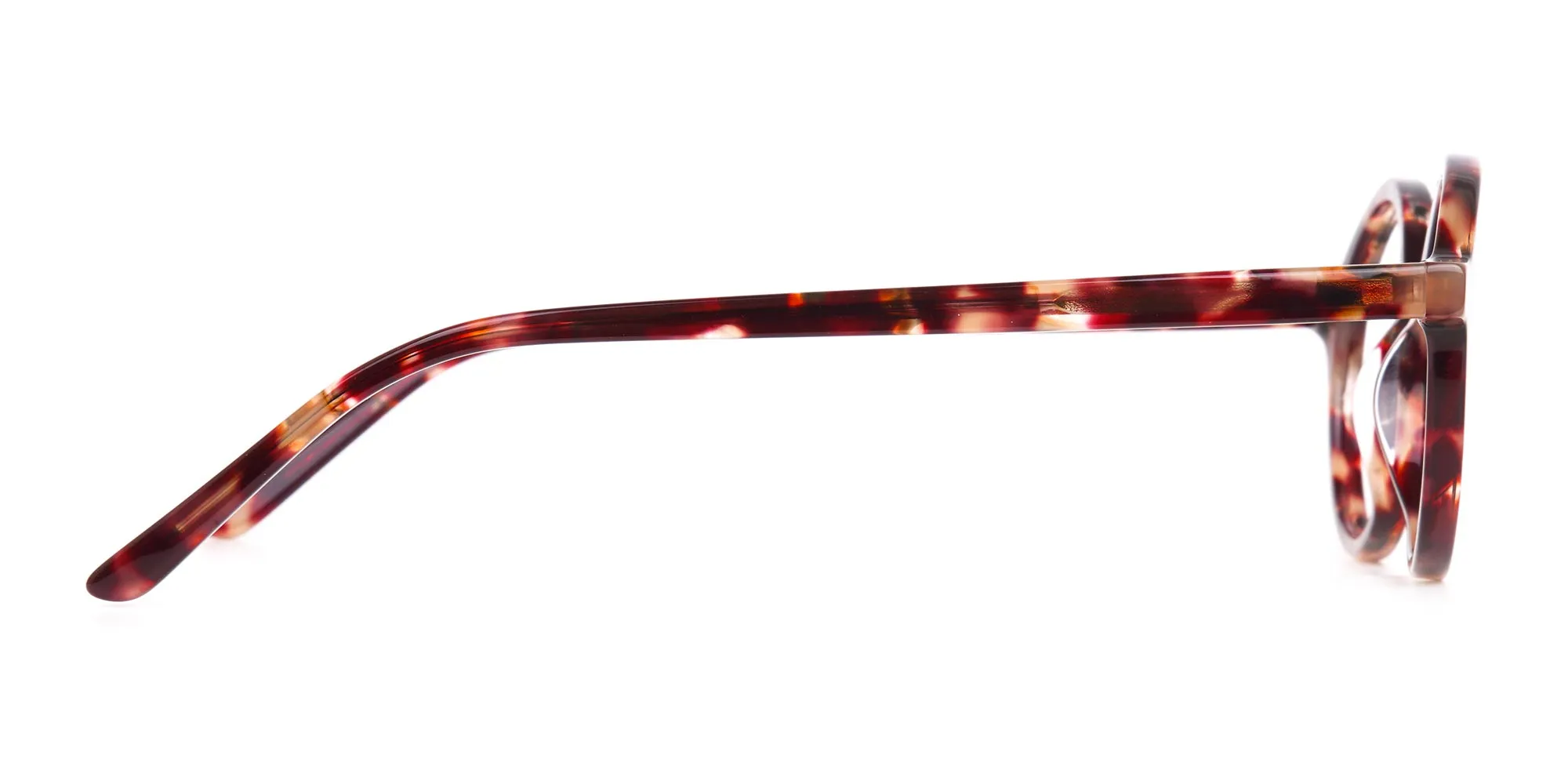 Tortoise Round Acetate glasses Frame Unisex-2