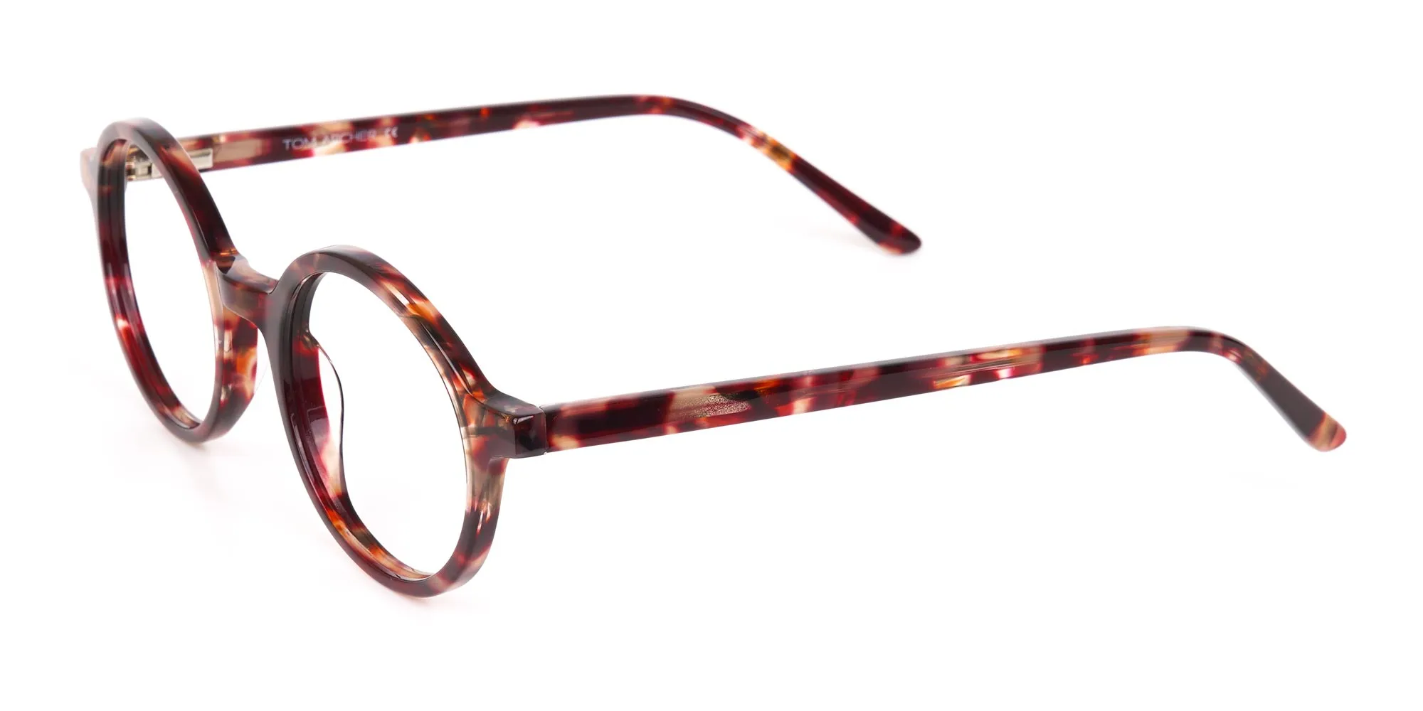 Tortoise Round Acetate glasses Frame Unisex-2