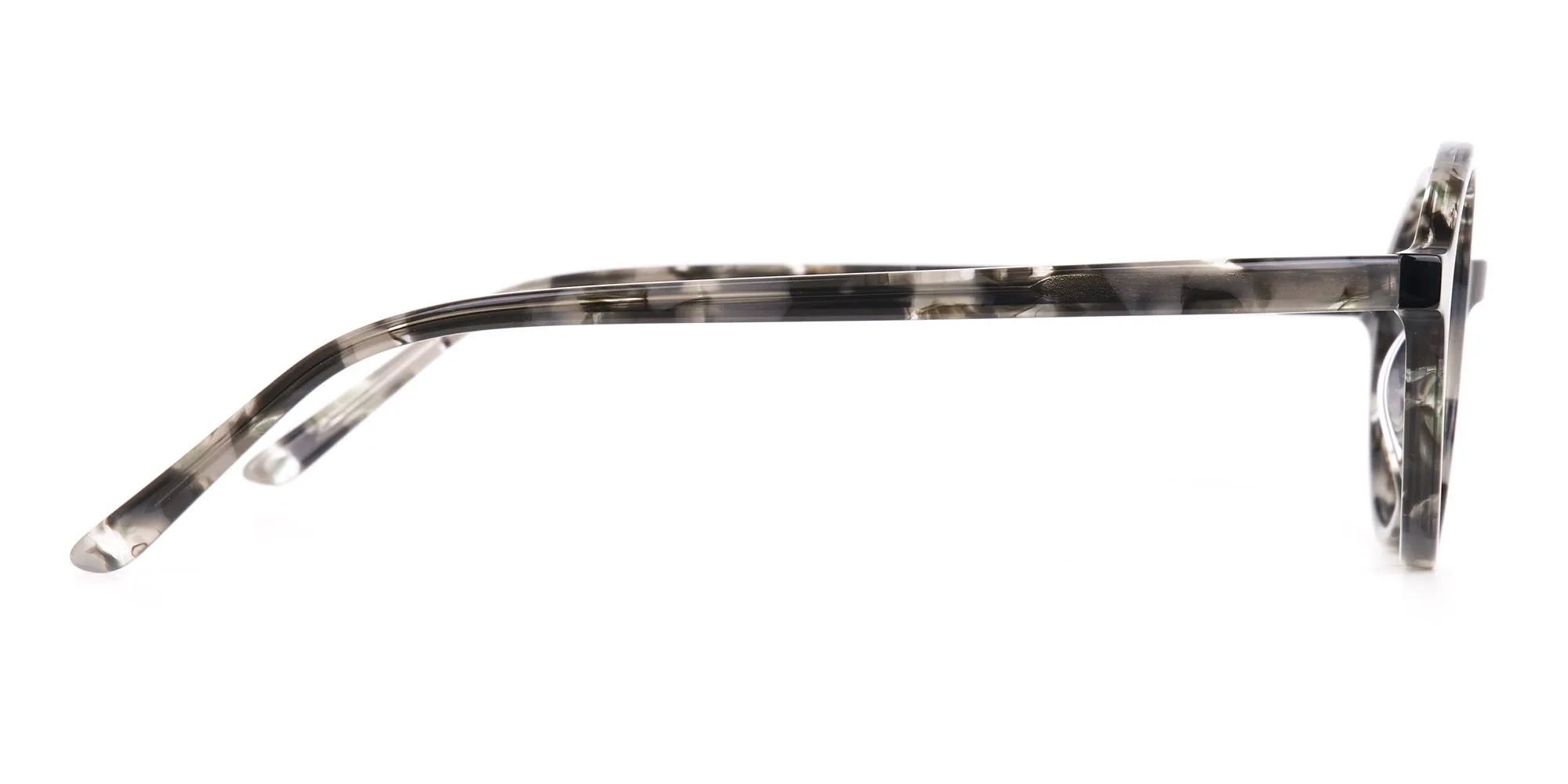 Marble Grey Acetate Round Eyeglasses Unisex-2