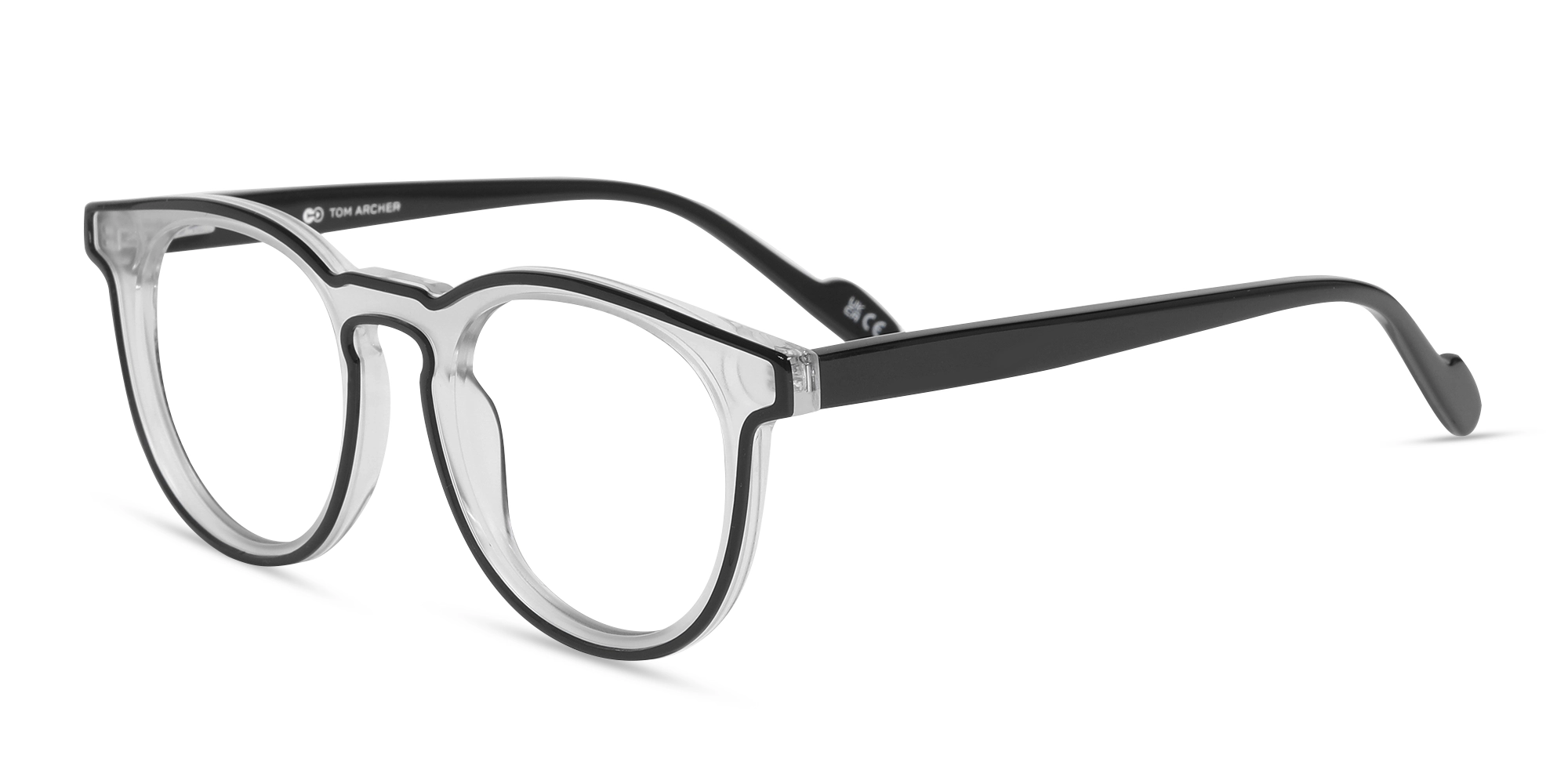 Black Round Clear Glasses-3