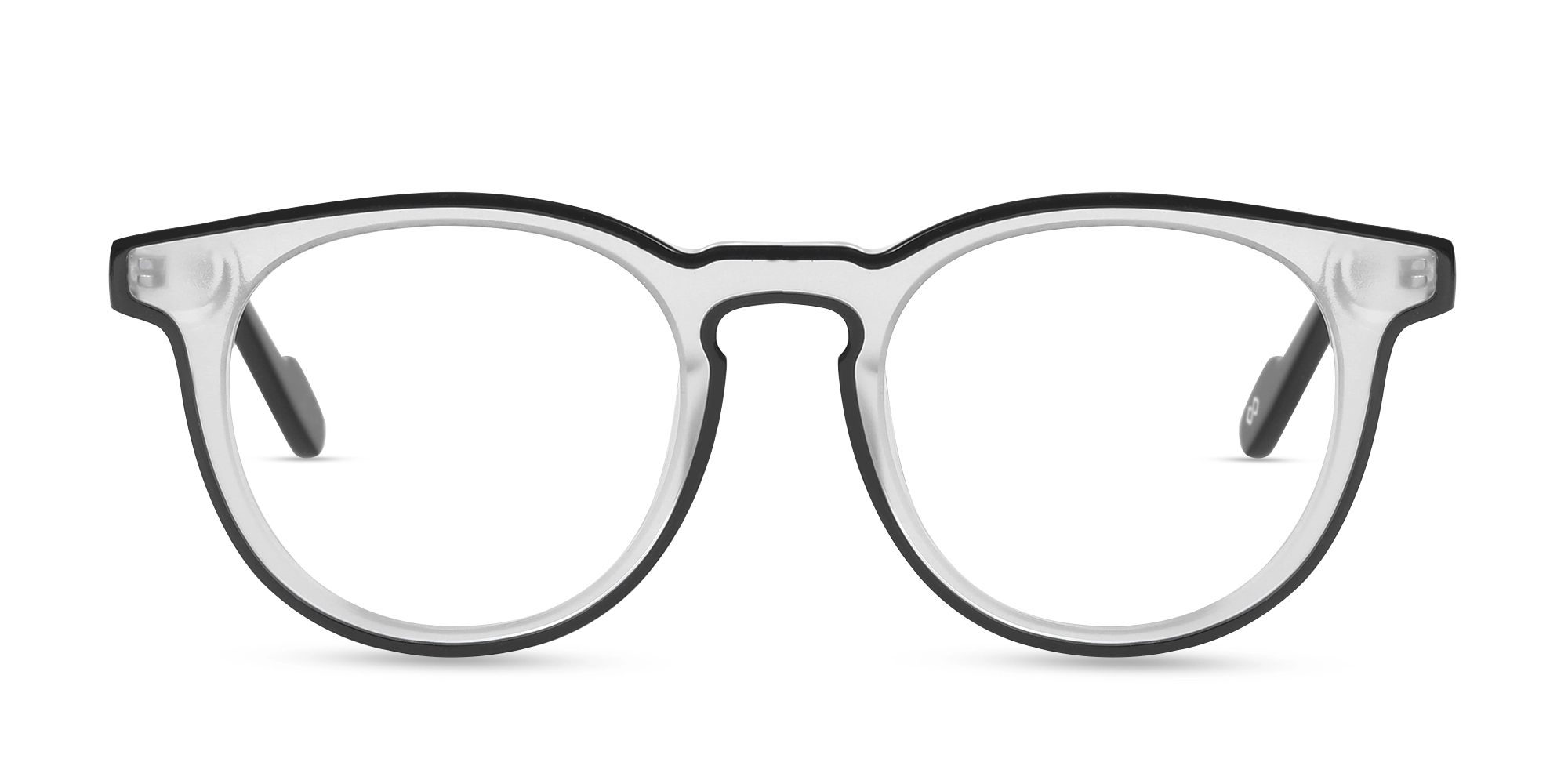 Black Round Clear Glasses-1