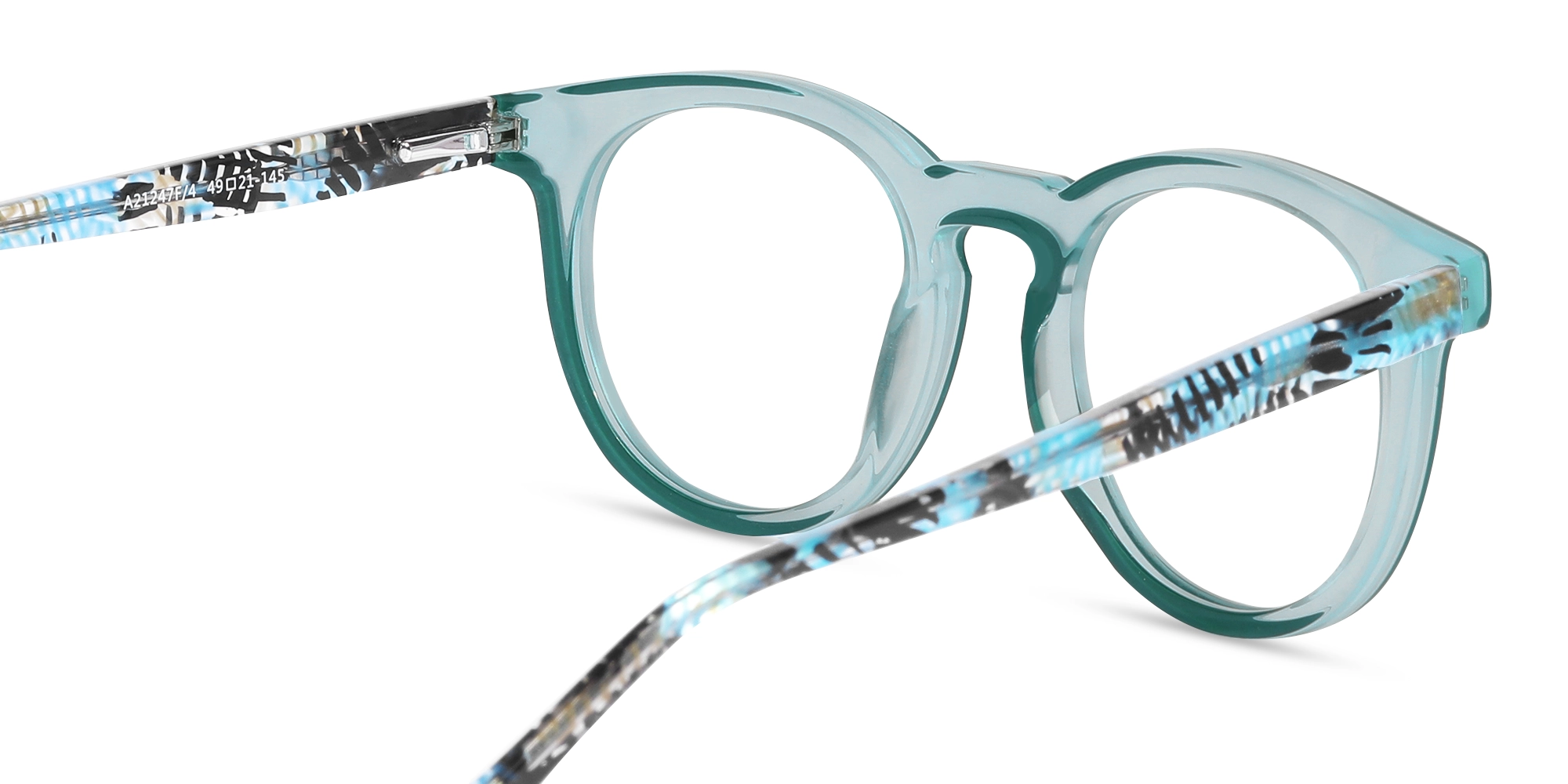 Matte Cruise Teal & Forest Green Glasses-5