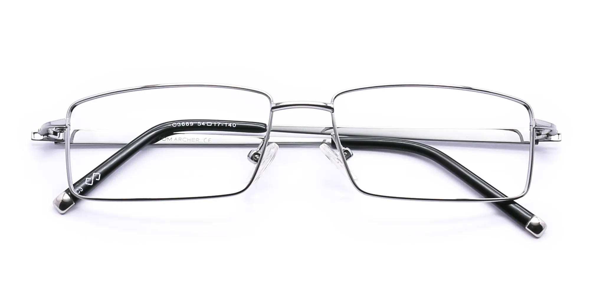 rectangular eyeglasses metal frames-2