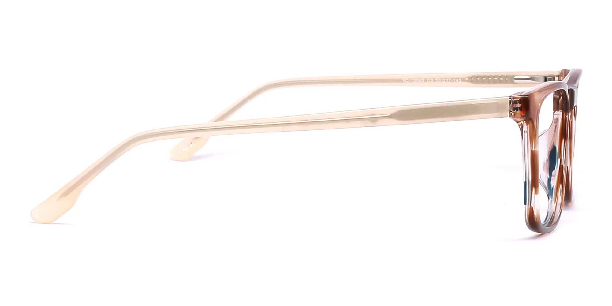 brown clear rectangle glasses-2