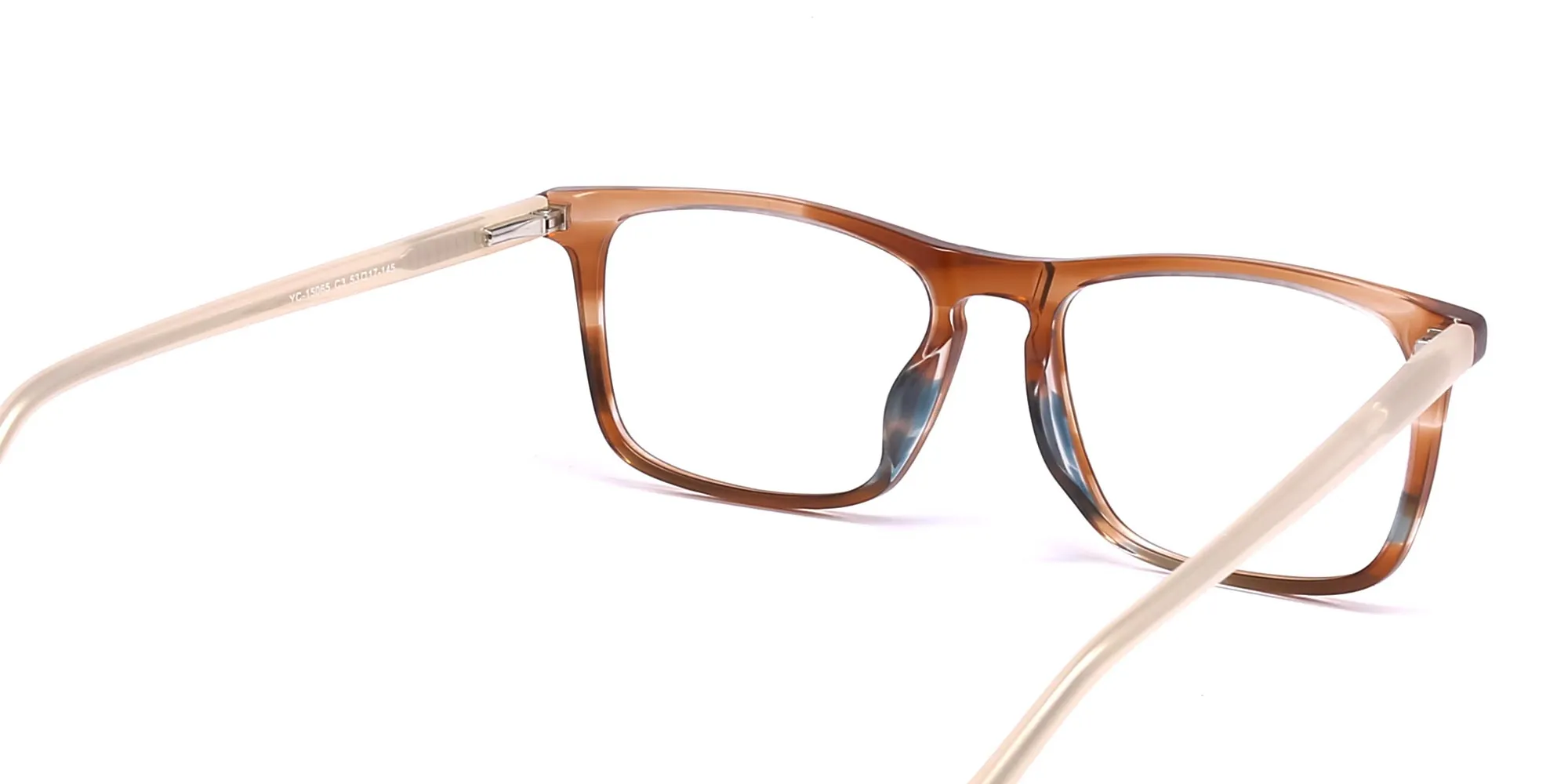 brown clear rectangle glasses-2