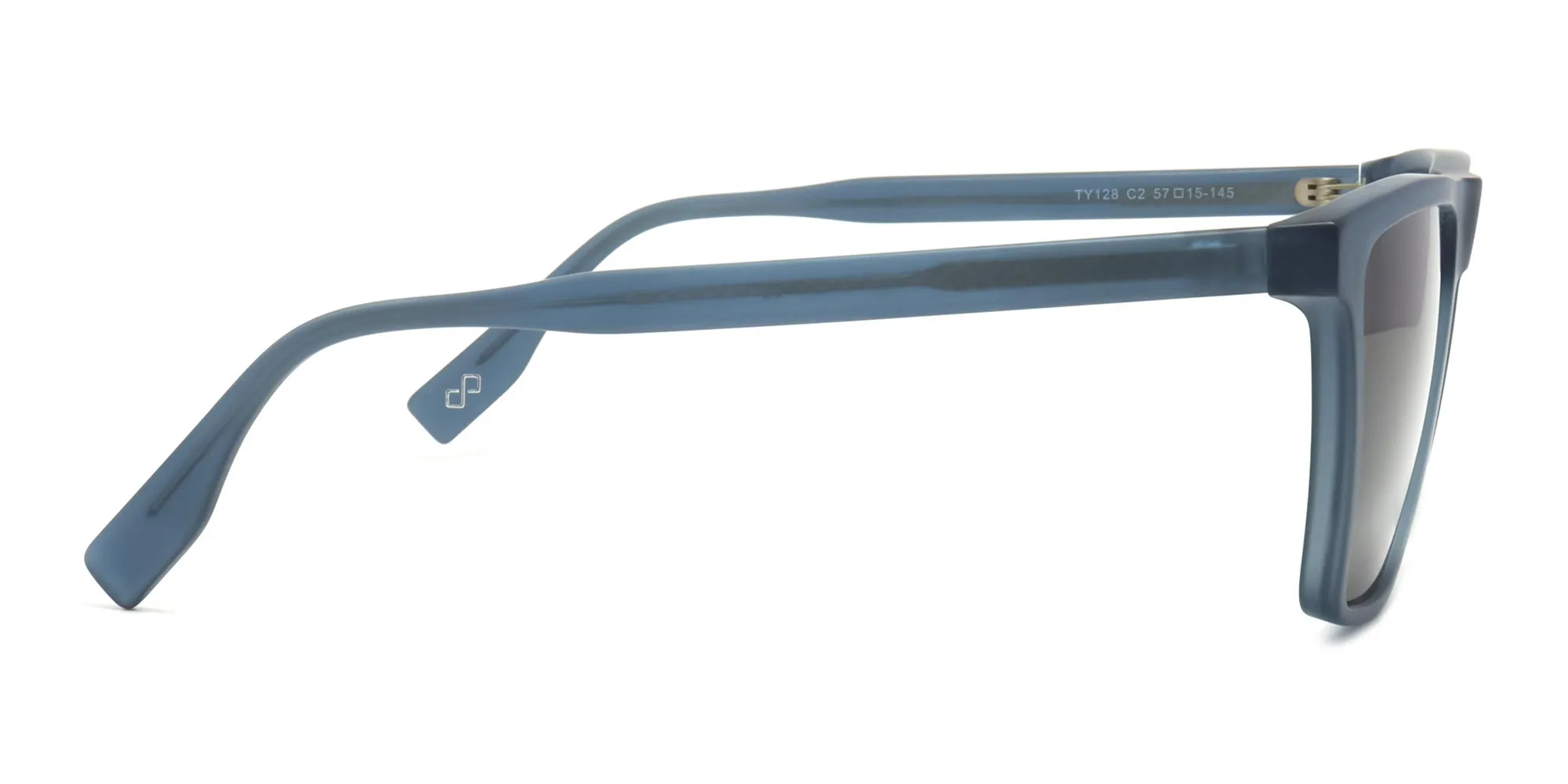 Thick Blue Square Frame Sunglasses-2