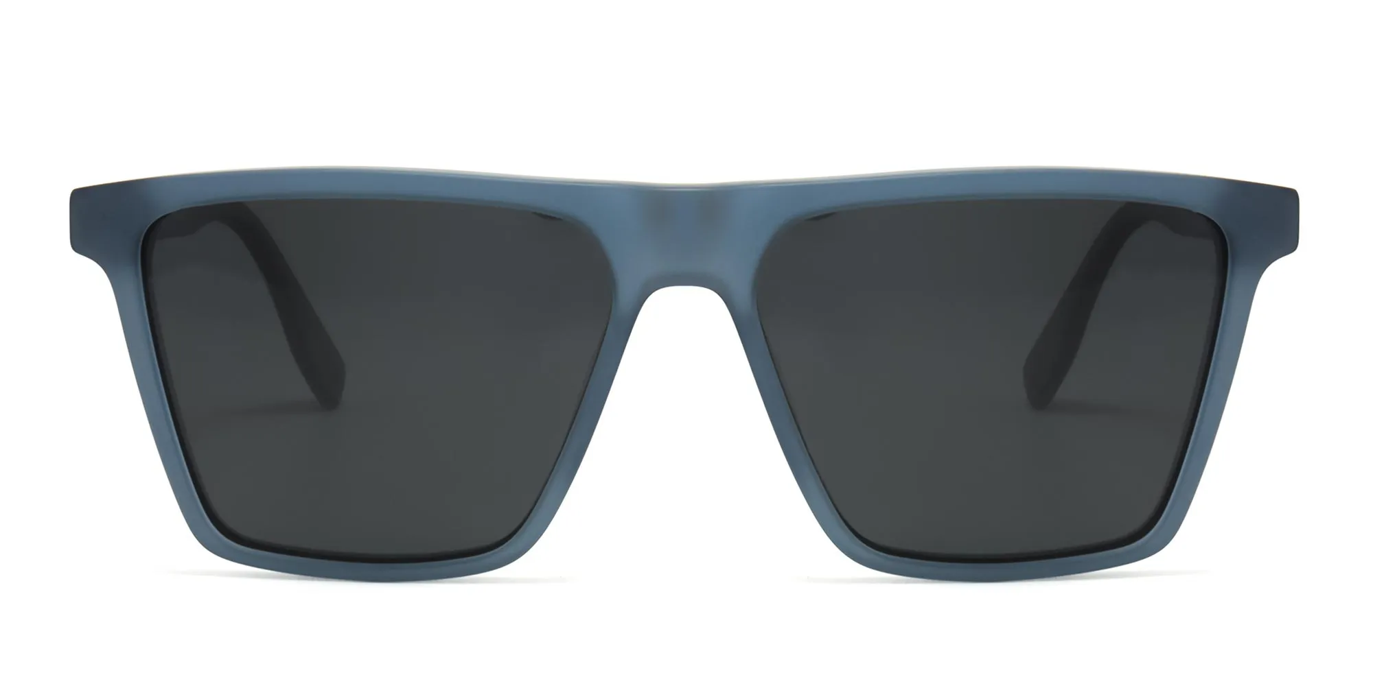 Thick Blue Square Frame Sunglasses-2