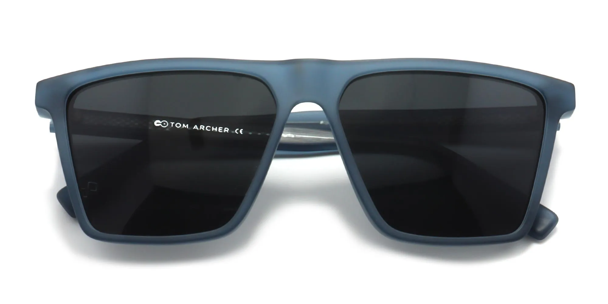 Thick Blue Square Frame Sunglasses-2