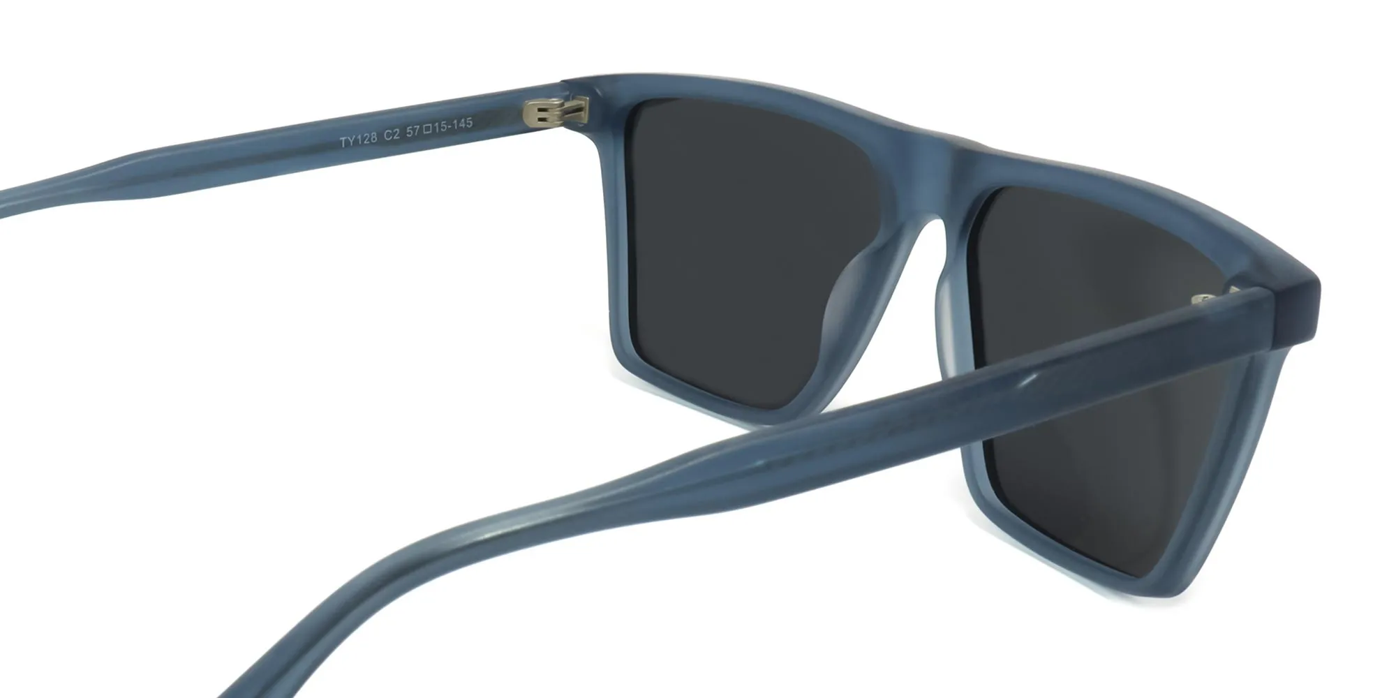 Thick Blue Square Frame Sunglasses-2