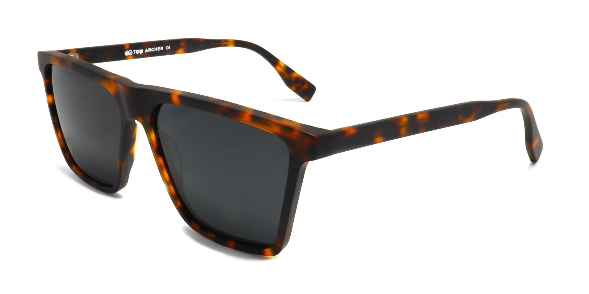 Square Frame Tortoiseshell Sunglasses-2