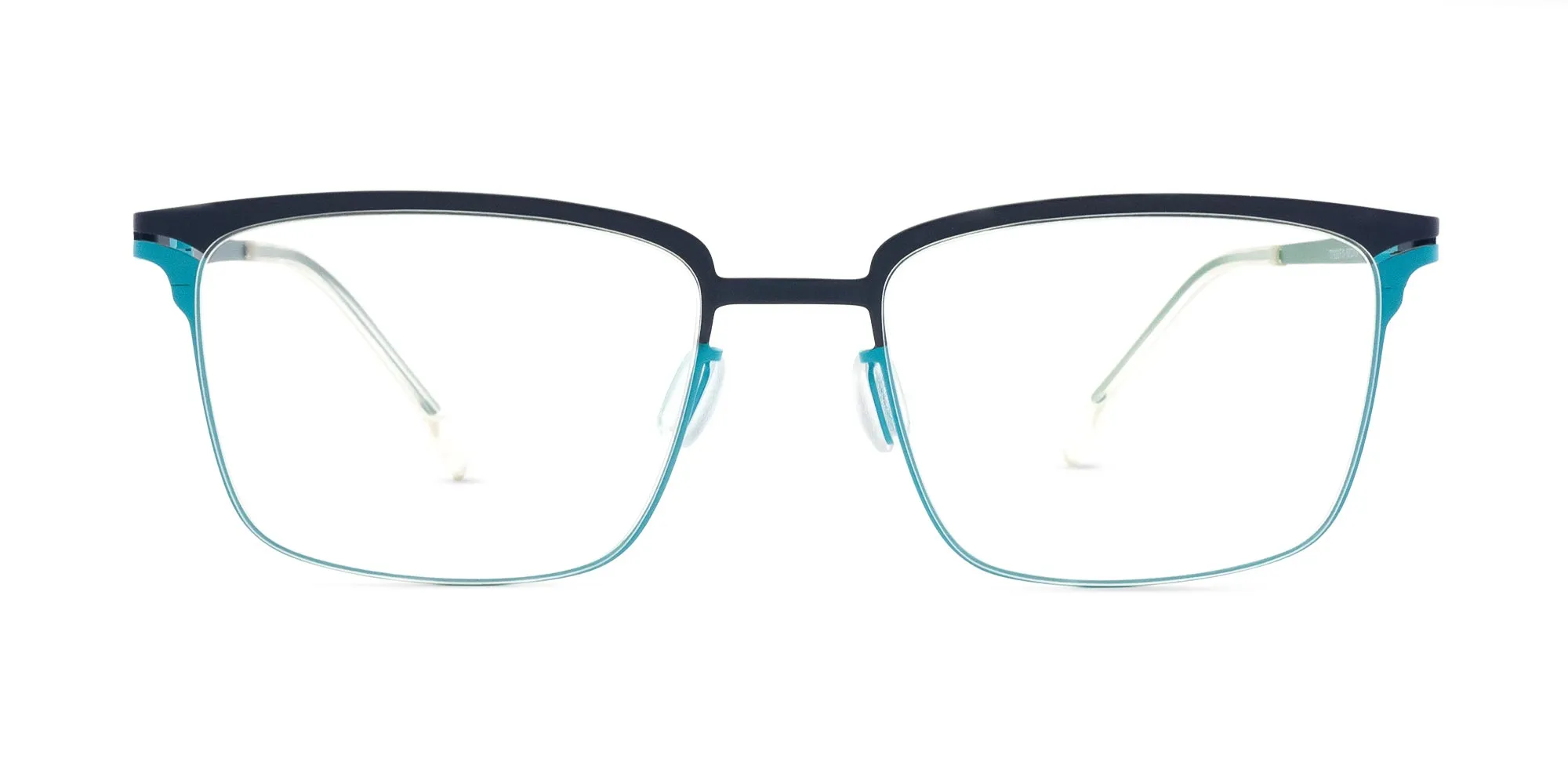 Metallic Aque and Metallic Navy Blue Frame Glasses-2