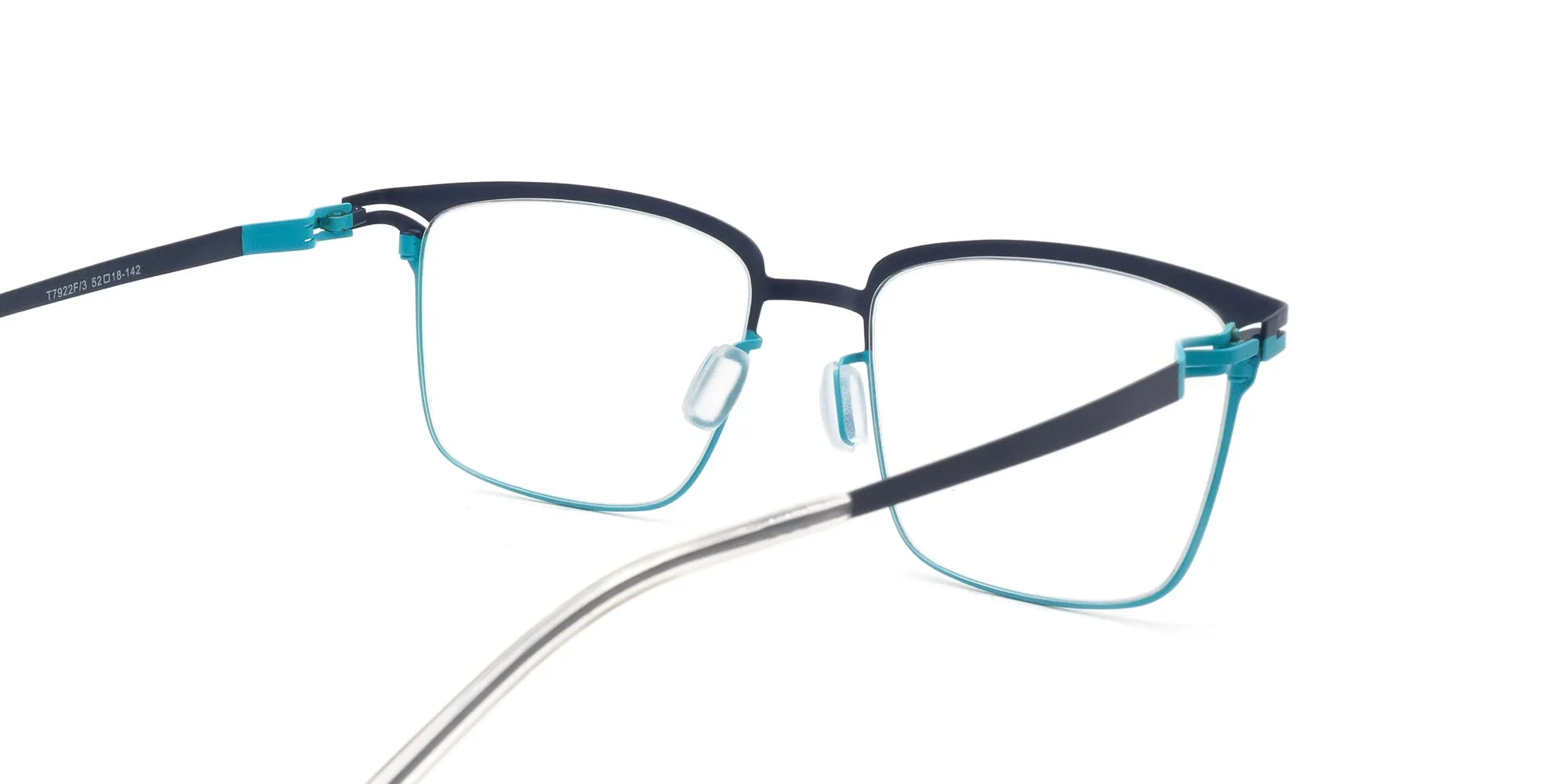 Metallic Aque and Metallic Navy Blue Frame Glasses-2