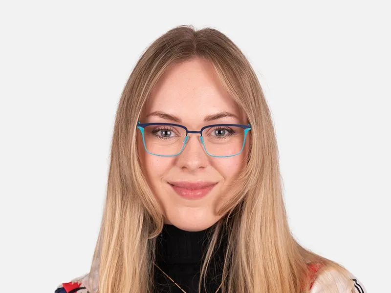 Metallic Aque and Metallic Navy Blue Frame Glasses-2
