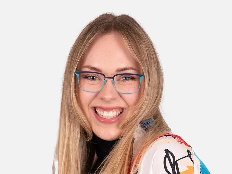 Metallic Aque and Metallic Navy Blue Frame Glasses-2