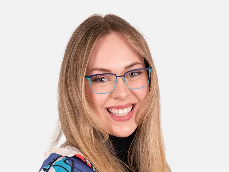 Metallic Aque and Metallic Navy Blue Frame Glasses-2