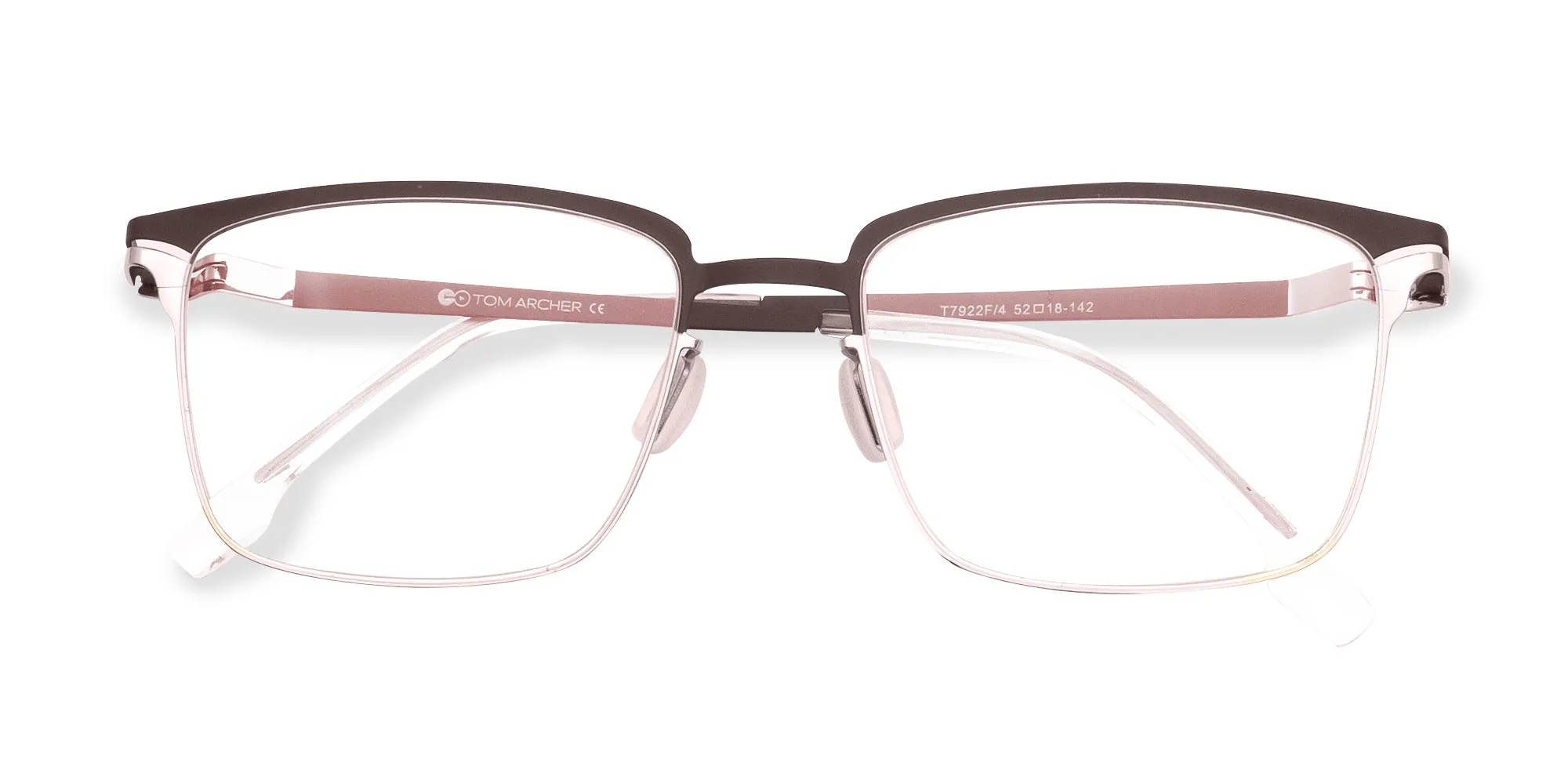 Metallic Mauve and Rose Gold Frame Glasses-2