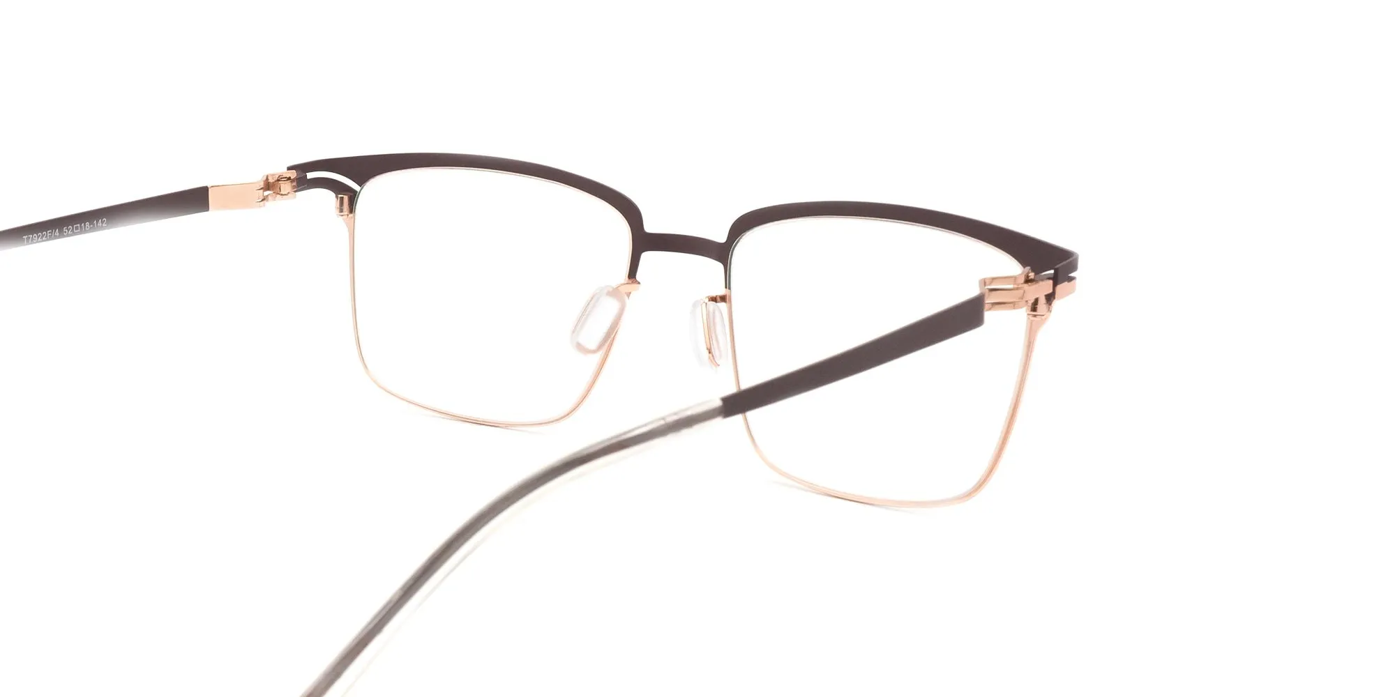 Metallic Mauve and Rose Gold Frame Glasses-2