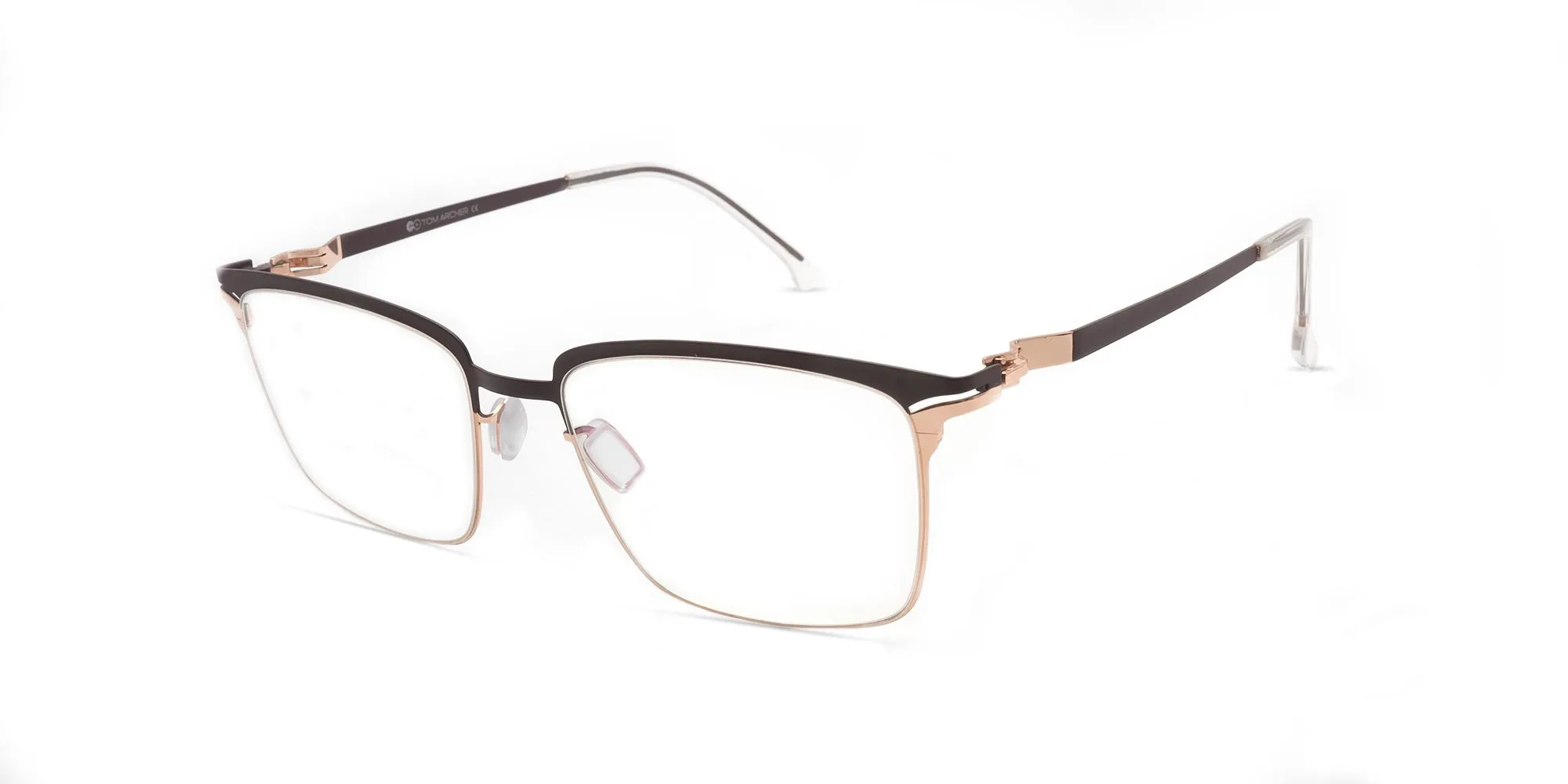 Metallic Mauve and Rose Gold Frame Glasses-2