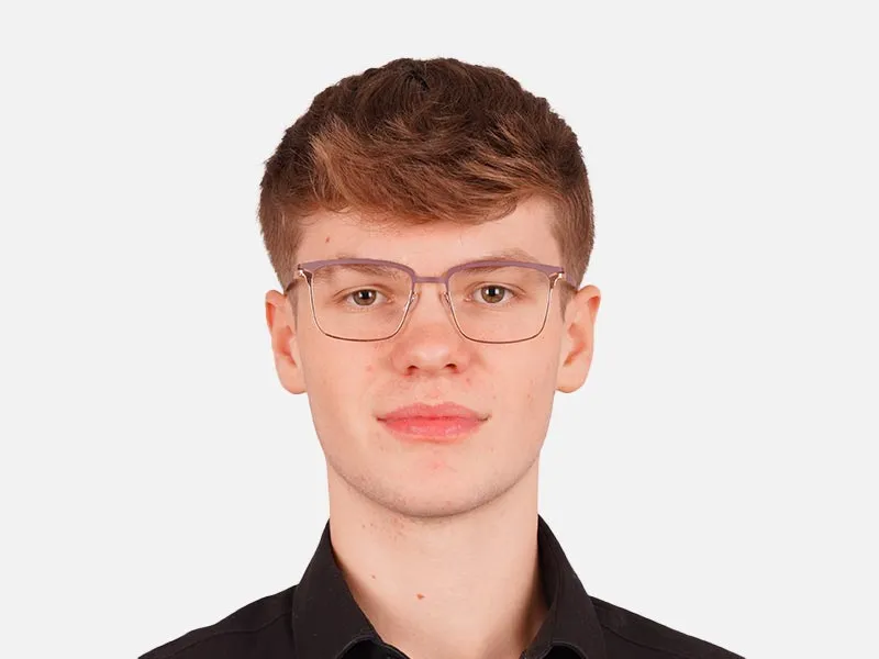 Metallic Mauve and Rose Gold Frame Glasses-2