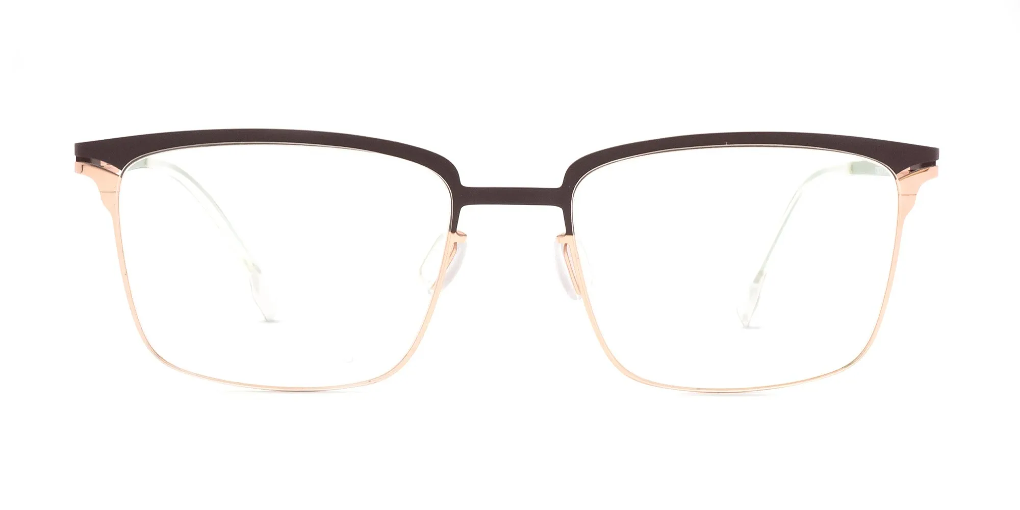 Metallic Mauve and Rose Gold Frame Glasses-2