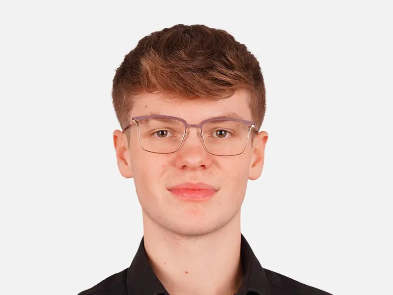 Metallic Mauve and Rose Gold Frame Glasses-2