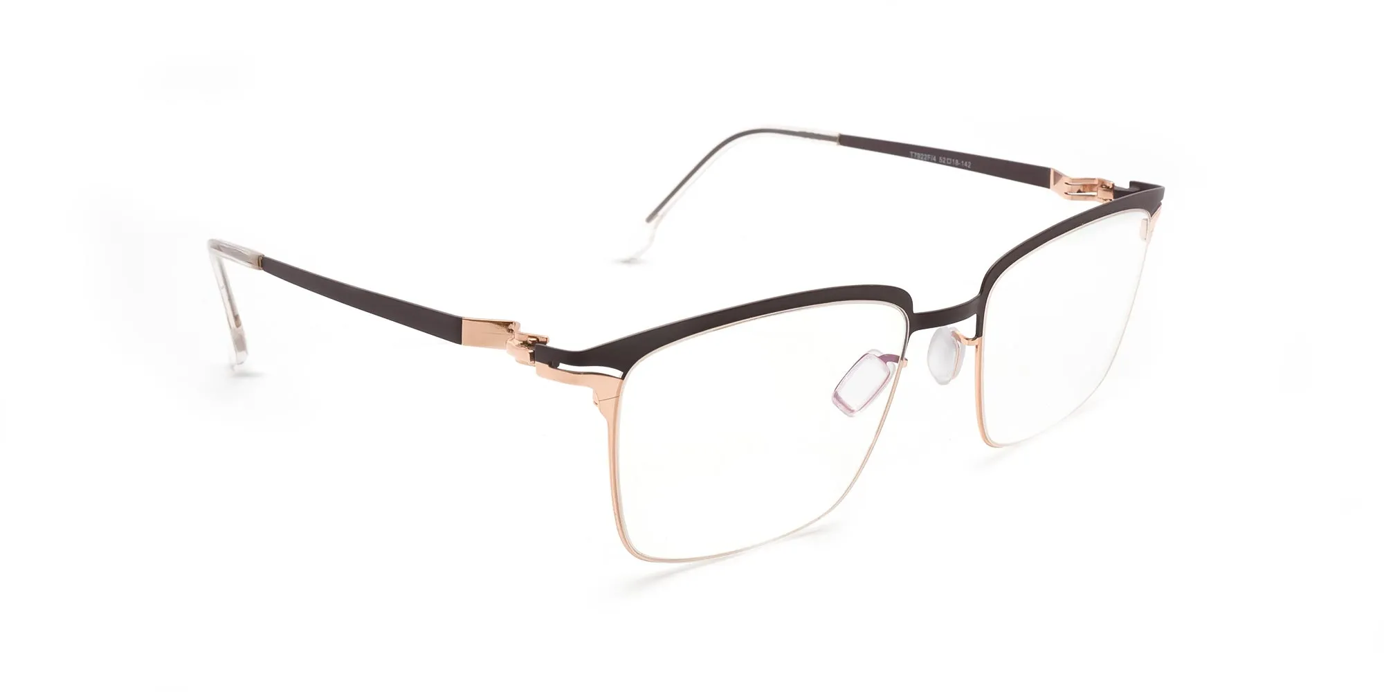 Metallic Mauve and Rose Gold Frame Glasses-2