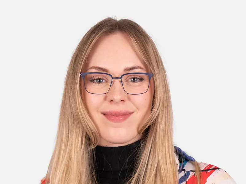 Metallic Blue Metal Eyeglass Frames-2