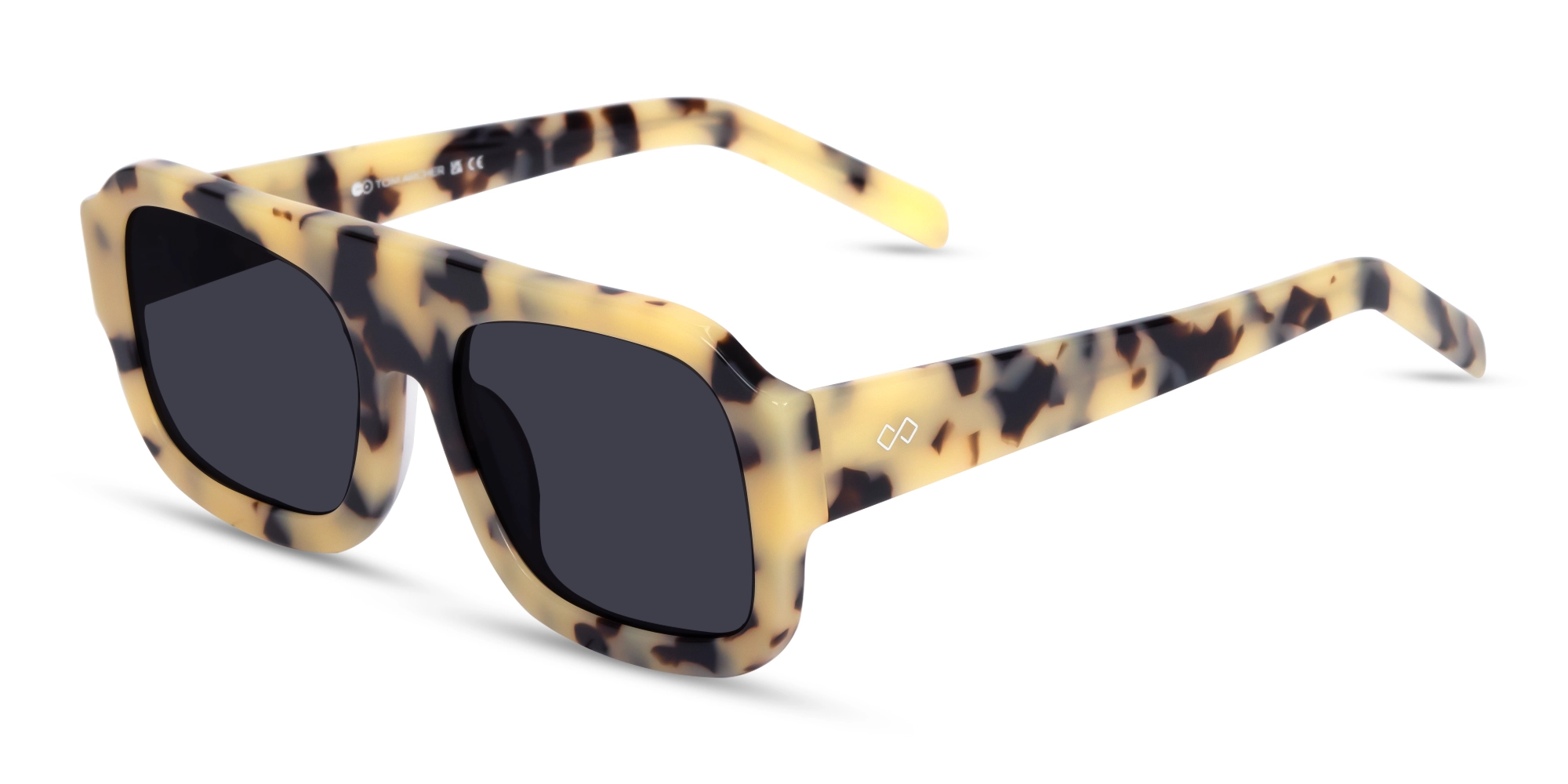 Beige Tortoise Flat Top Pilot Sunglasses 3