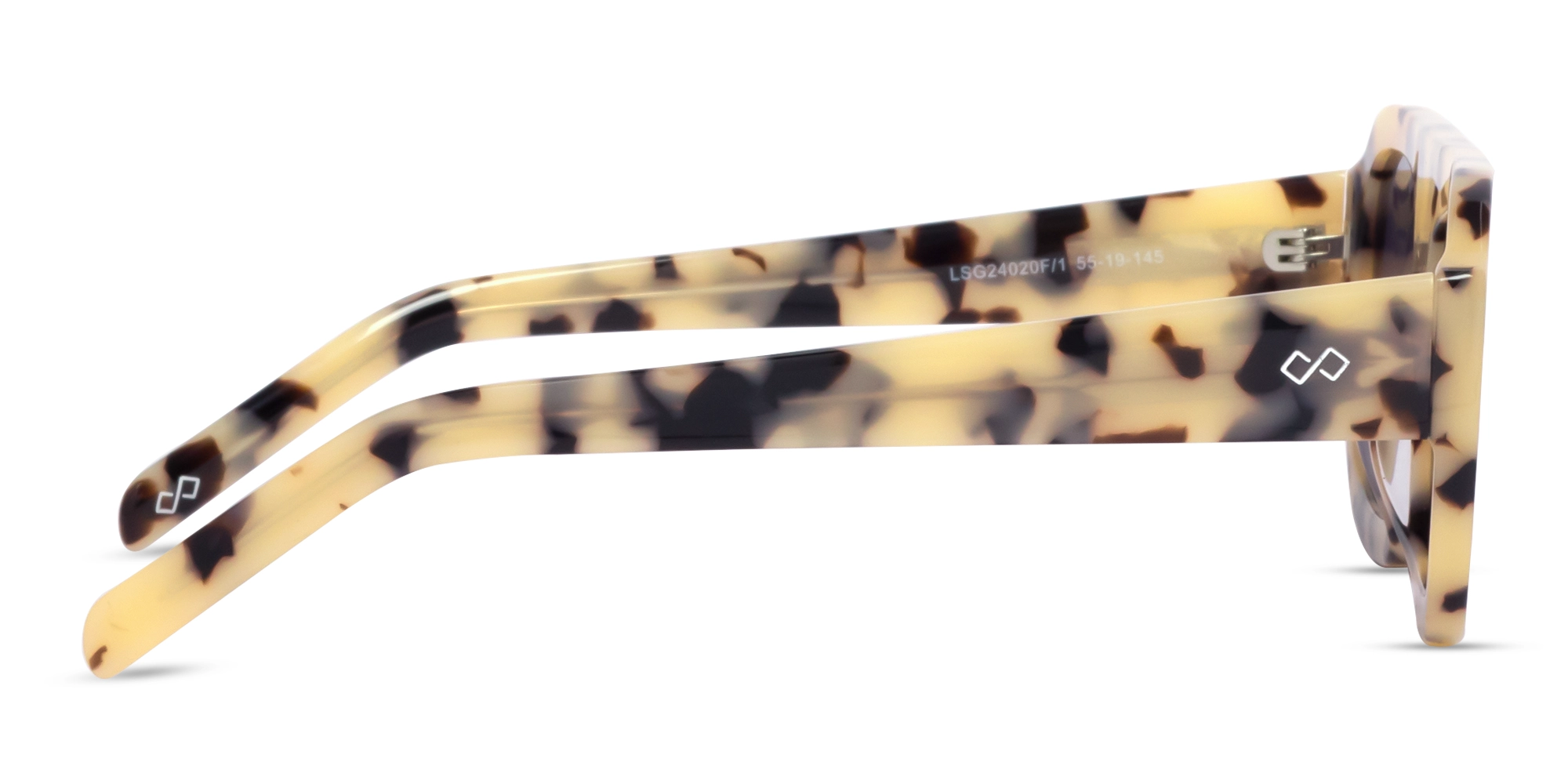 Beige Tortoise Square Flat-Top Glasses