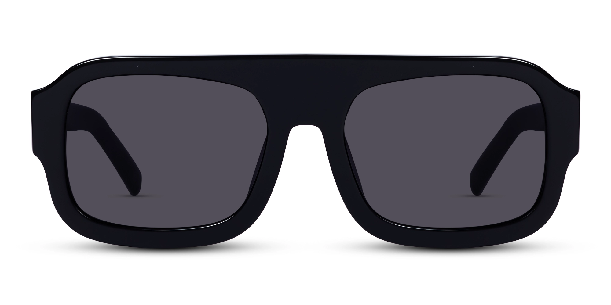 Black Flat Top Pilot Sunglasses 1