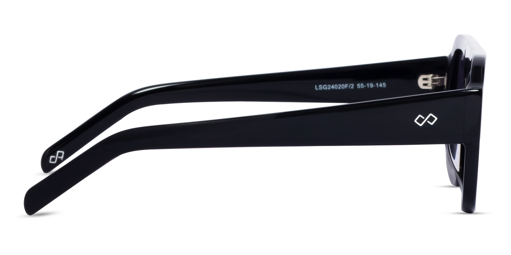 Black Square Pilot Flat-Top Glasses