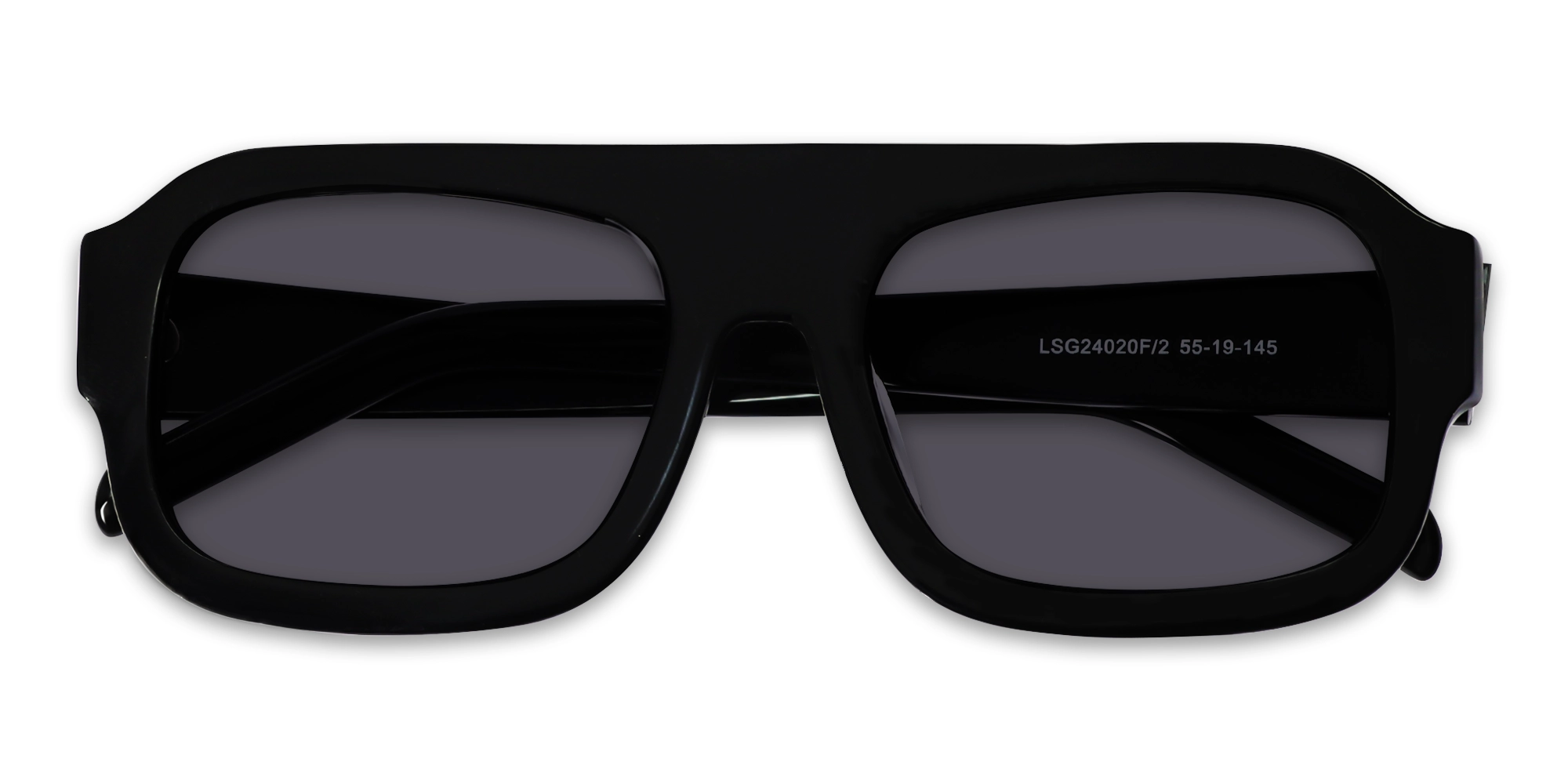 Black Flat Top Pilot Sunglasses 6