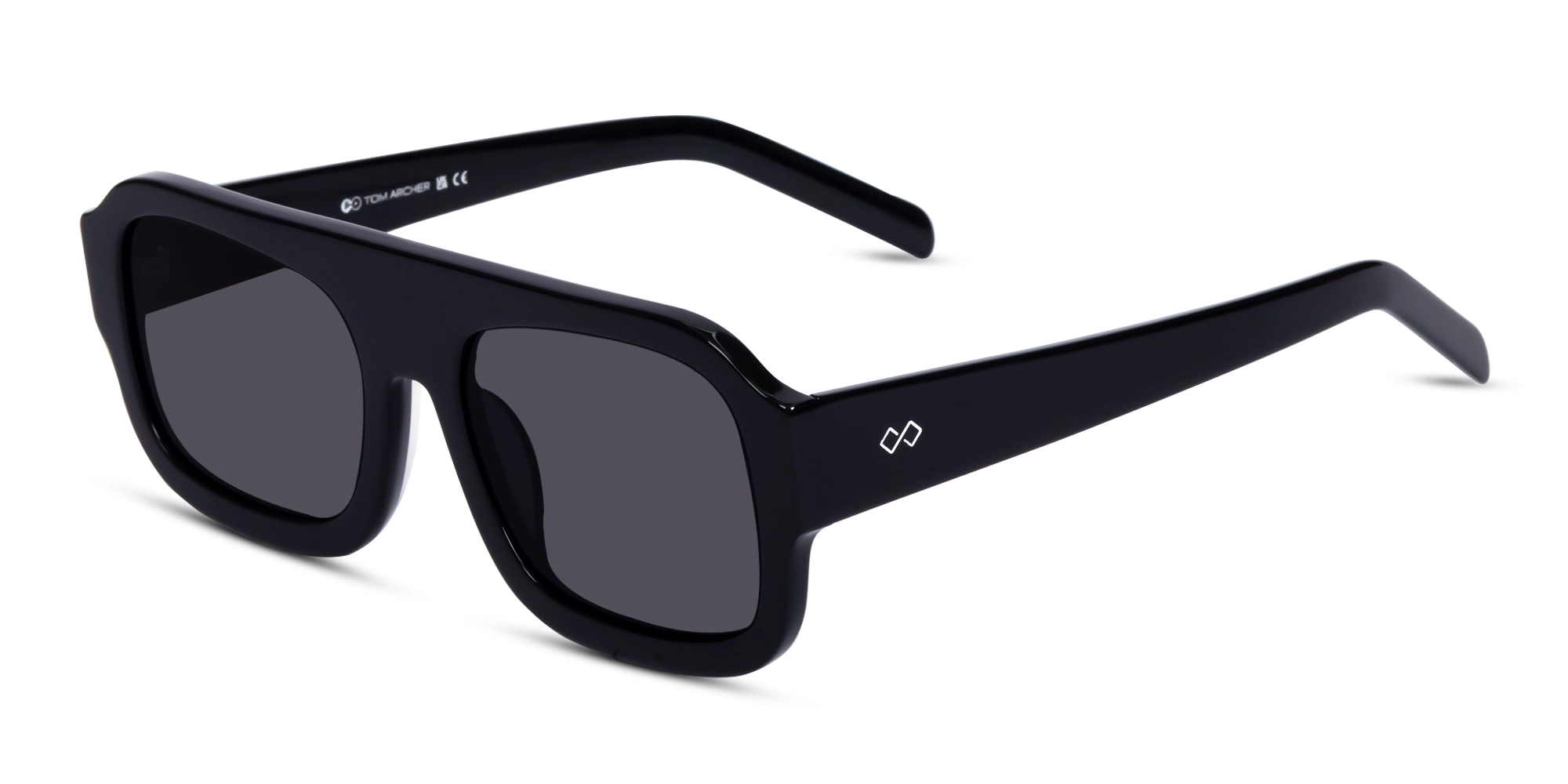 Black Flat Top Pilot Sunglasses 3
